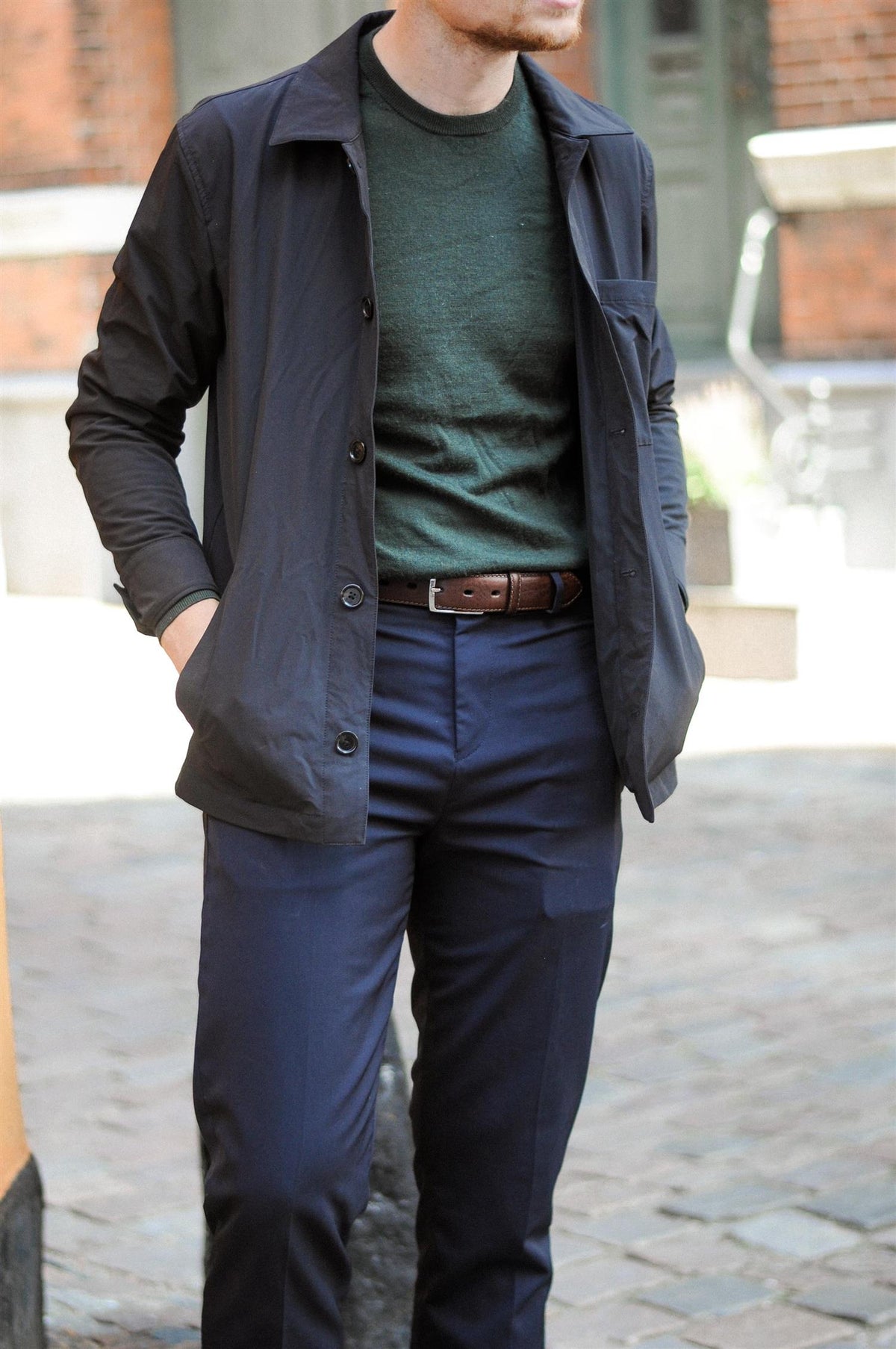 Leather belt Brown