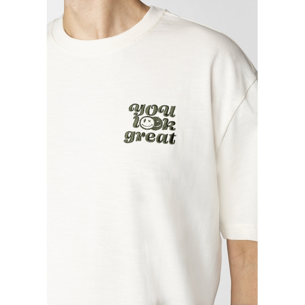 Robert organic T-shirt SS Ecru