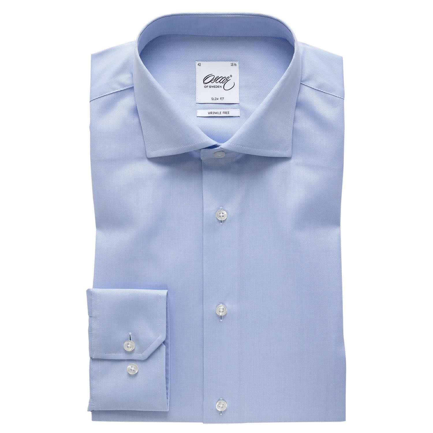Light blue wrinkle free slim fit shirt Light Blue