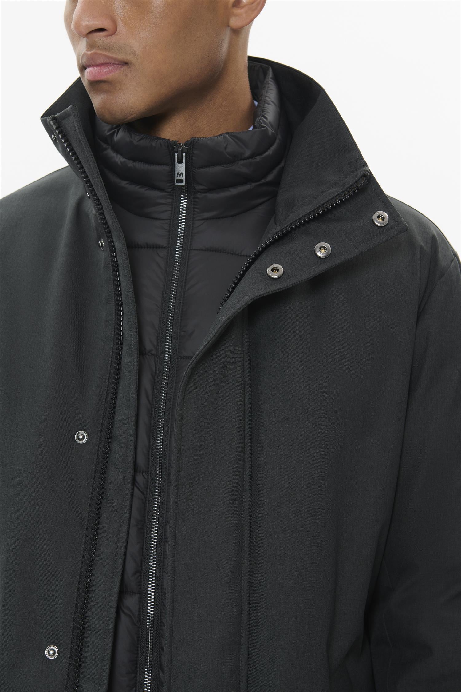 Maharvey L Dark Grey Melange