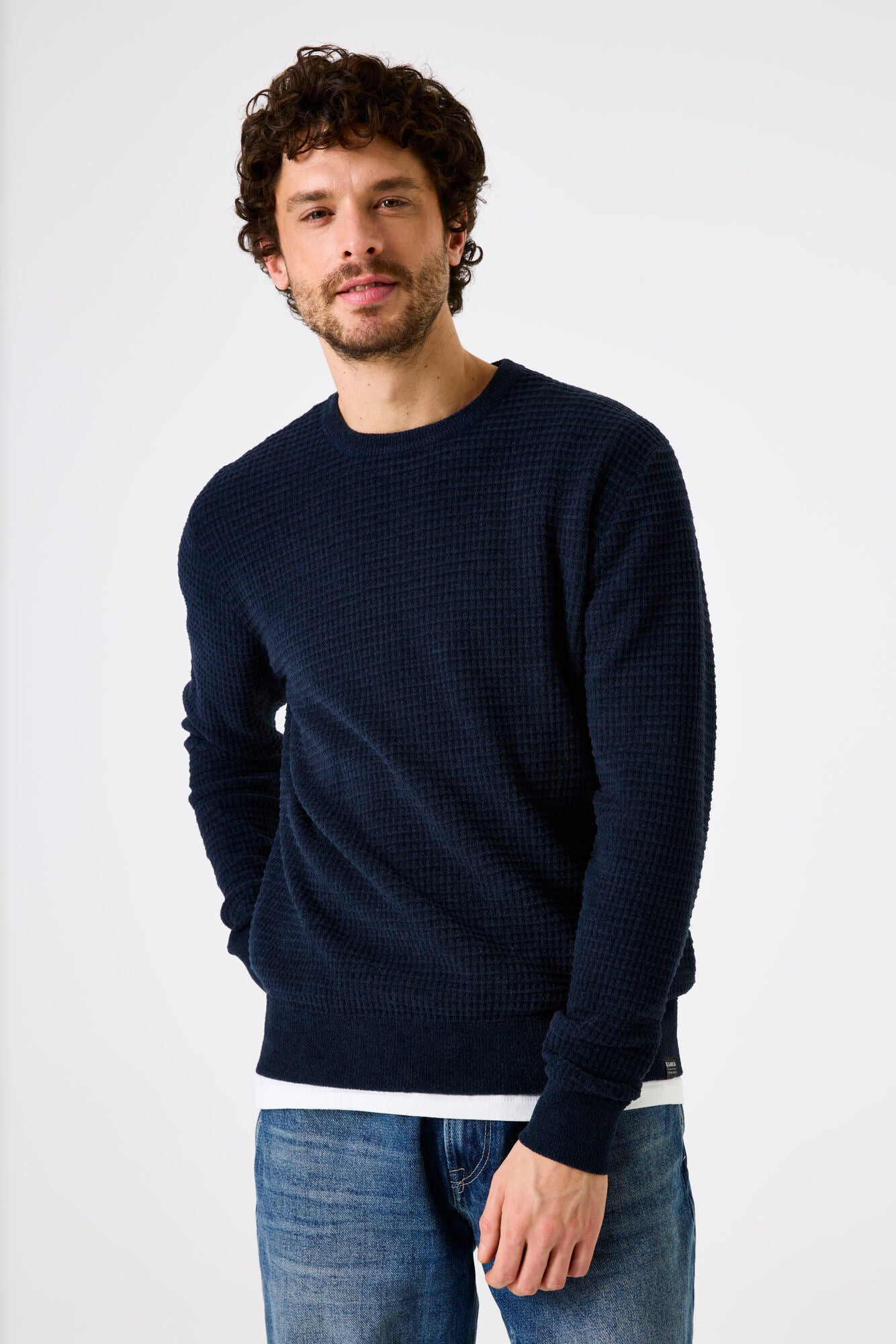K51243 men´pullover Blue Graphite