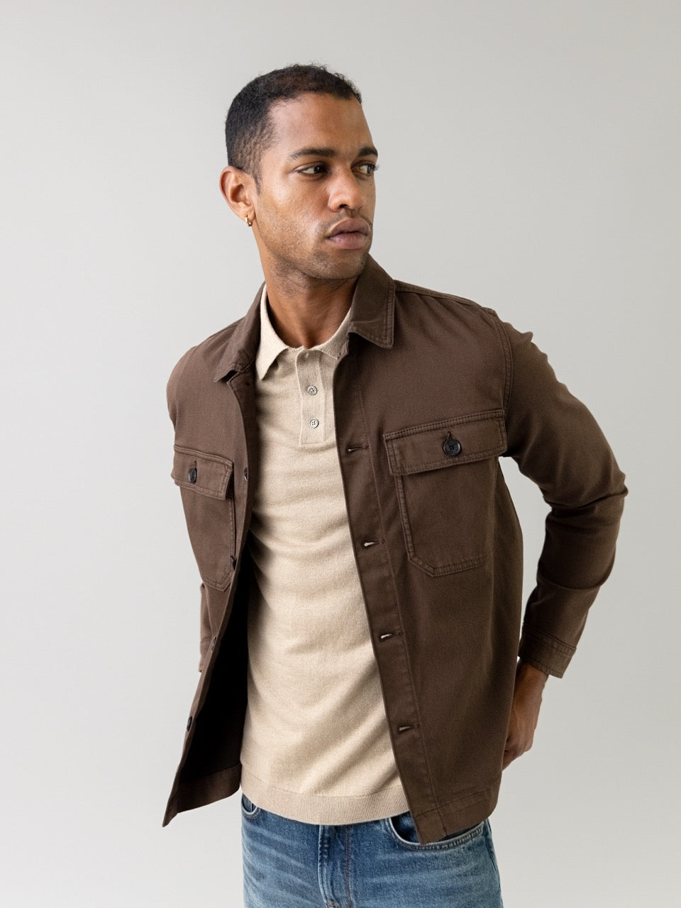 MMGMatteo Soft Overshirt Chocolate Brown