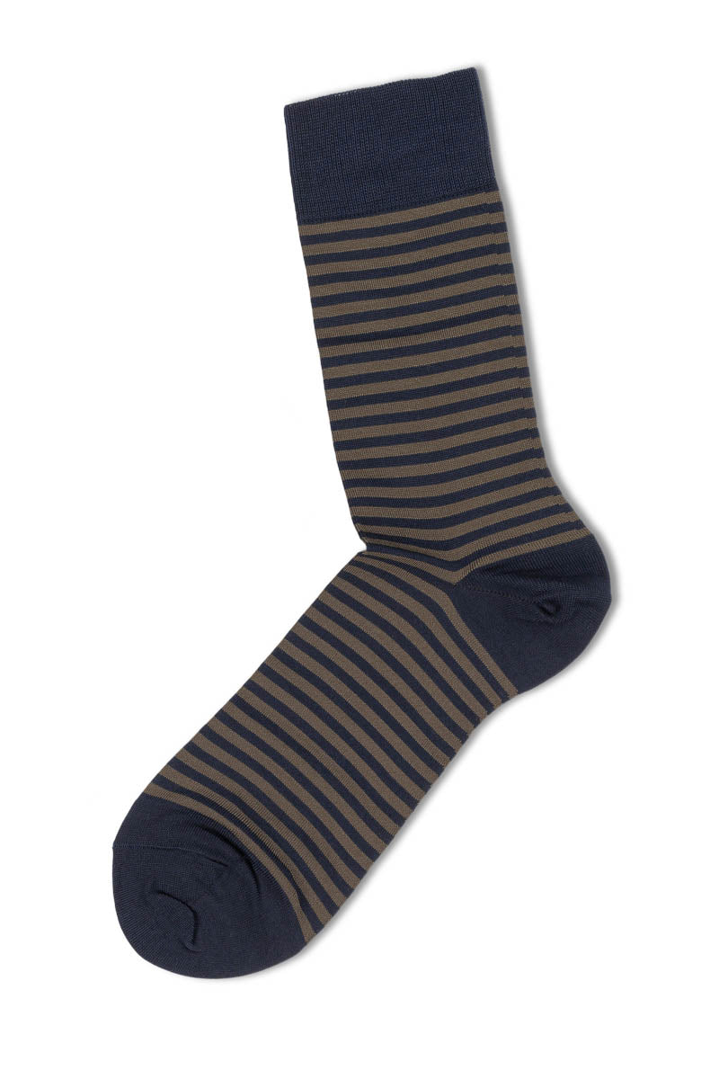 Eton Merc. Cotton Small stripe Black/Army