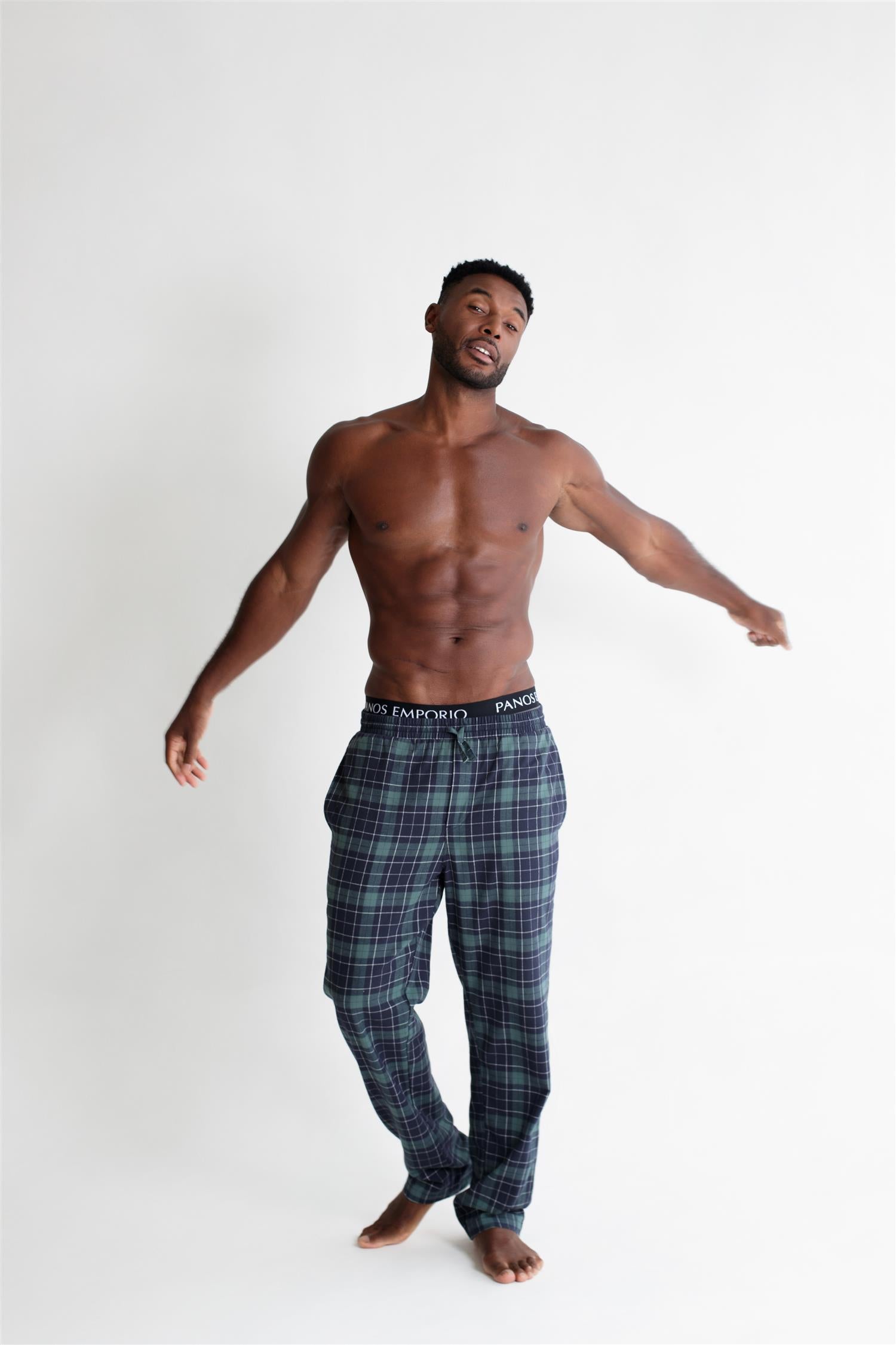 Pj Pant Green Plaid