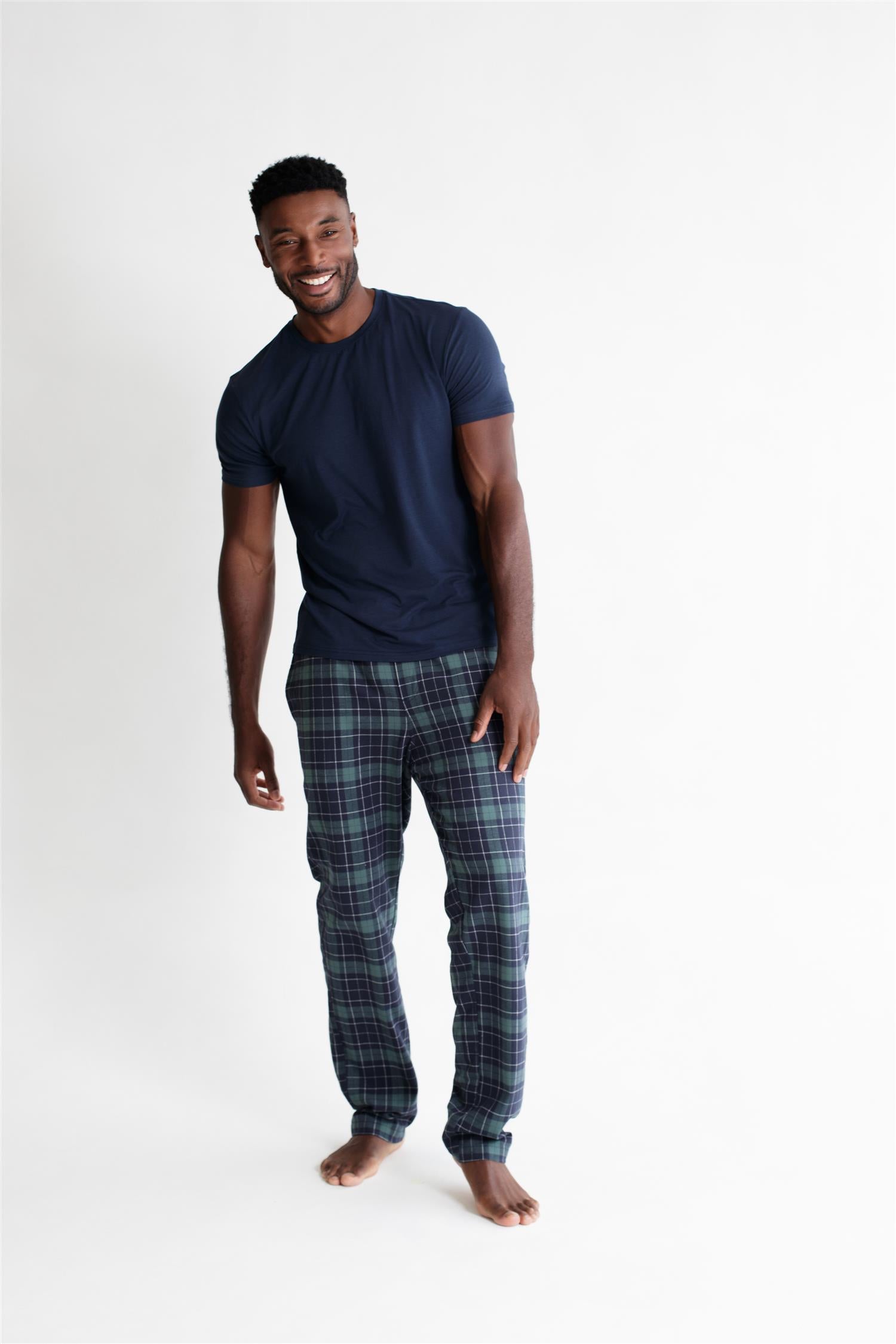 Pj Pant Green Plaid