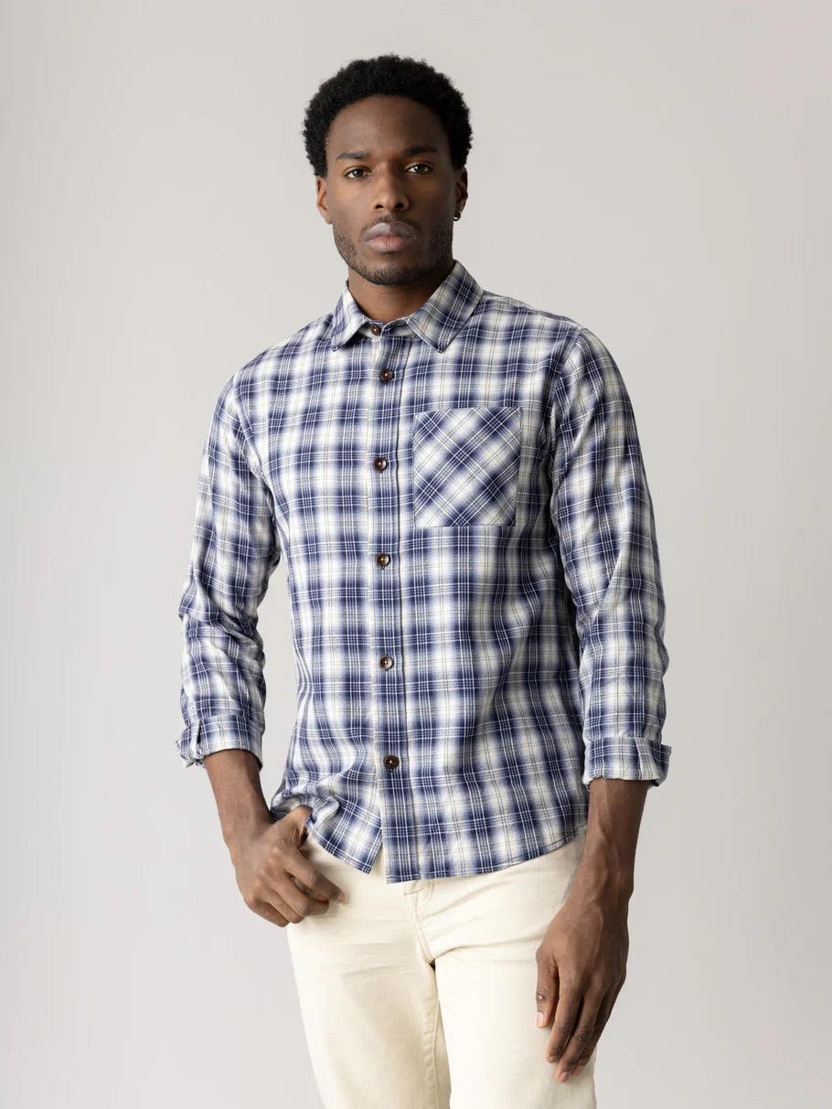 Mmgdavid Spring Check Shirt Estate Blue
