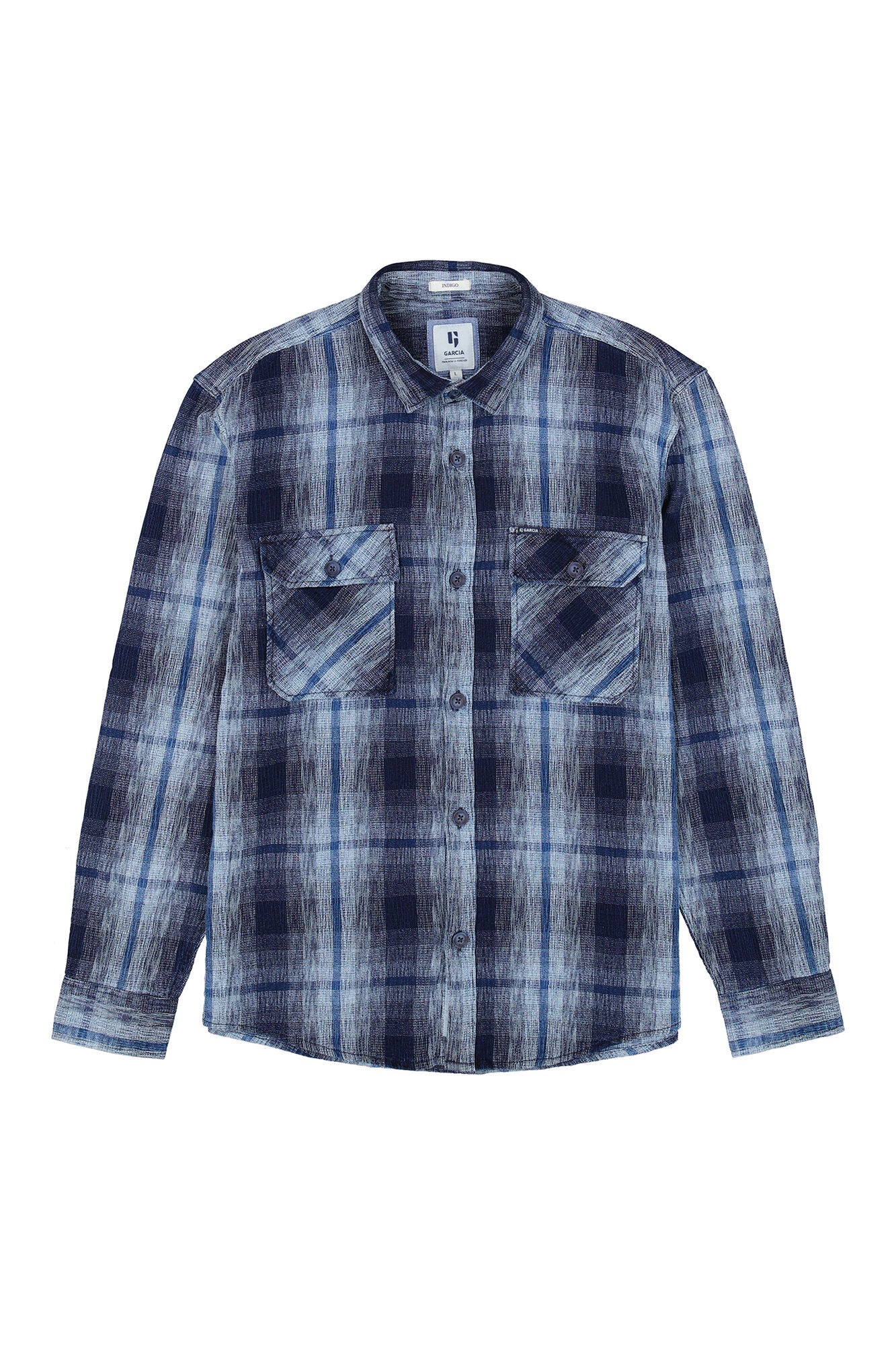 I51284 men´s shirt LS Indigo