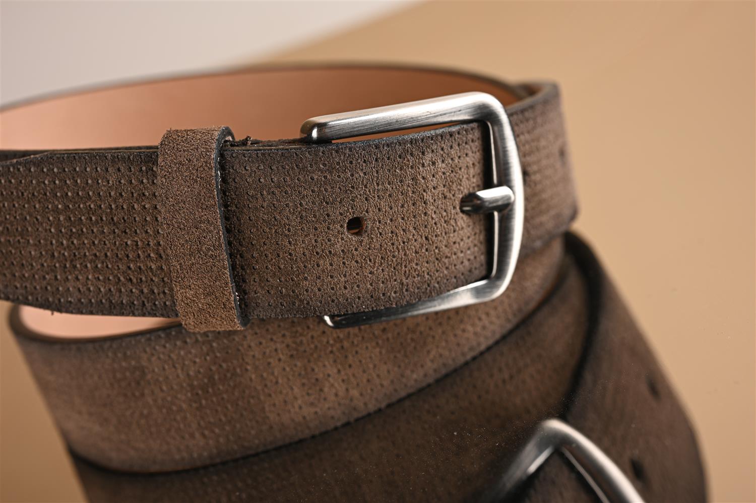 Leather belt Dark Brown