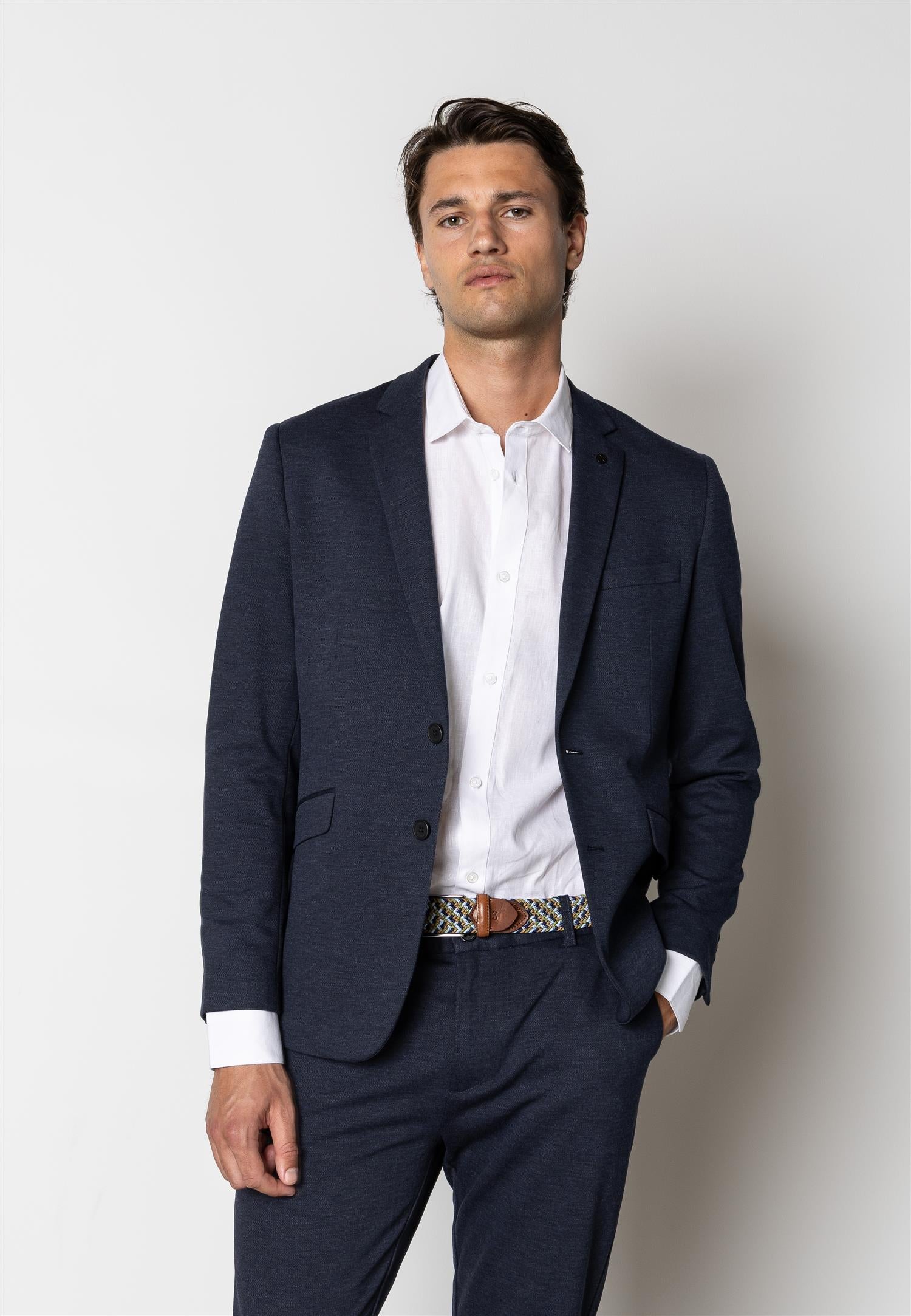 Brendon Jersey Blazer Navy