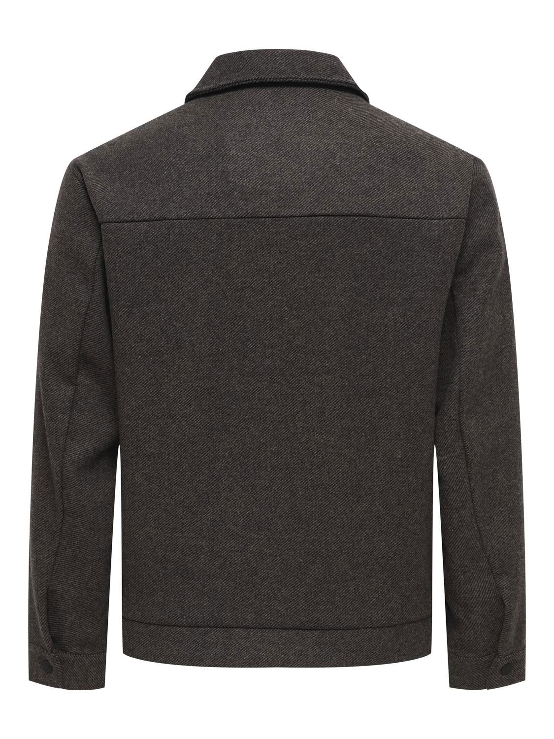 Onsrush Wool Jacket Otw Frml Noos Dark Grey Melange