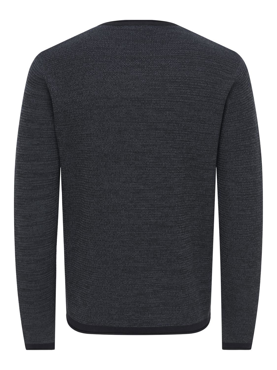 Onseric Reg 12 Struc Crew Knit Noos Dark Navy Turbulence
