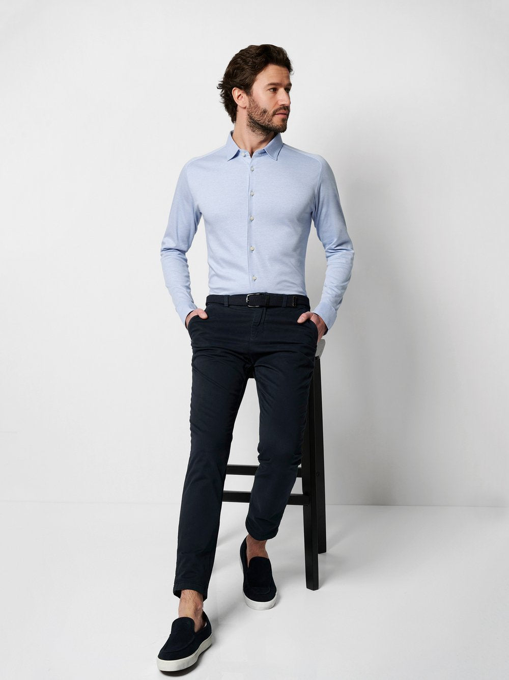 Kent 1/1 Shirts LS Light Blue