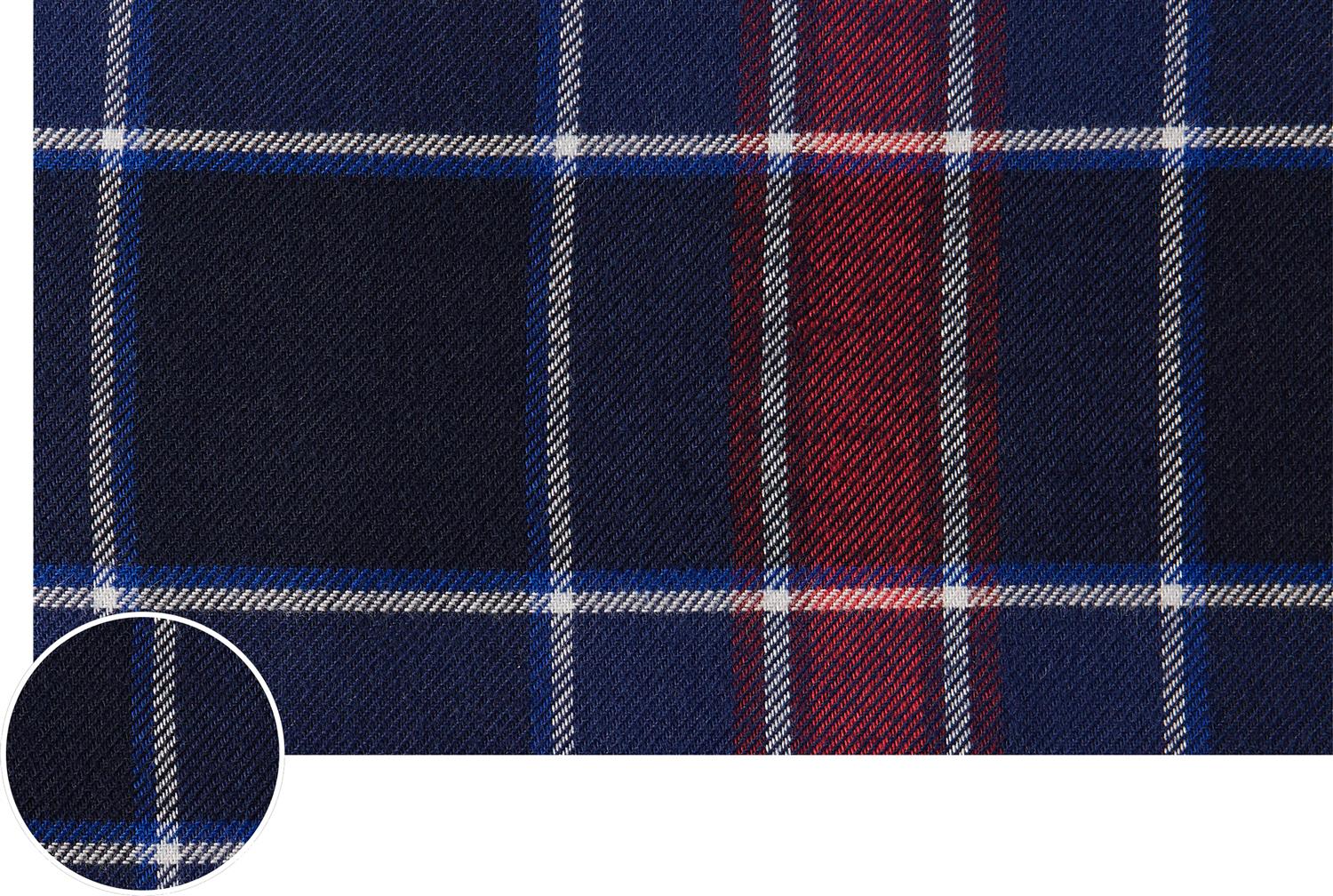 FLANNEL TARTAN CHECK RF SHIRT Preppy Navy / Check