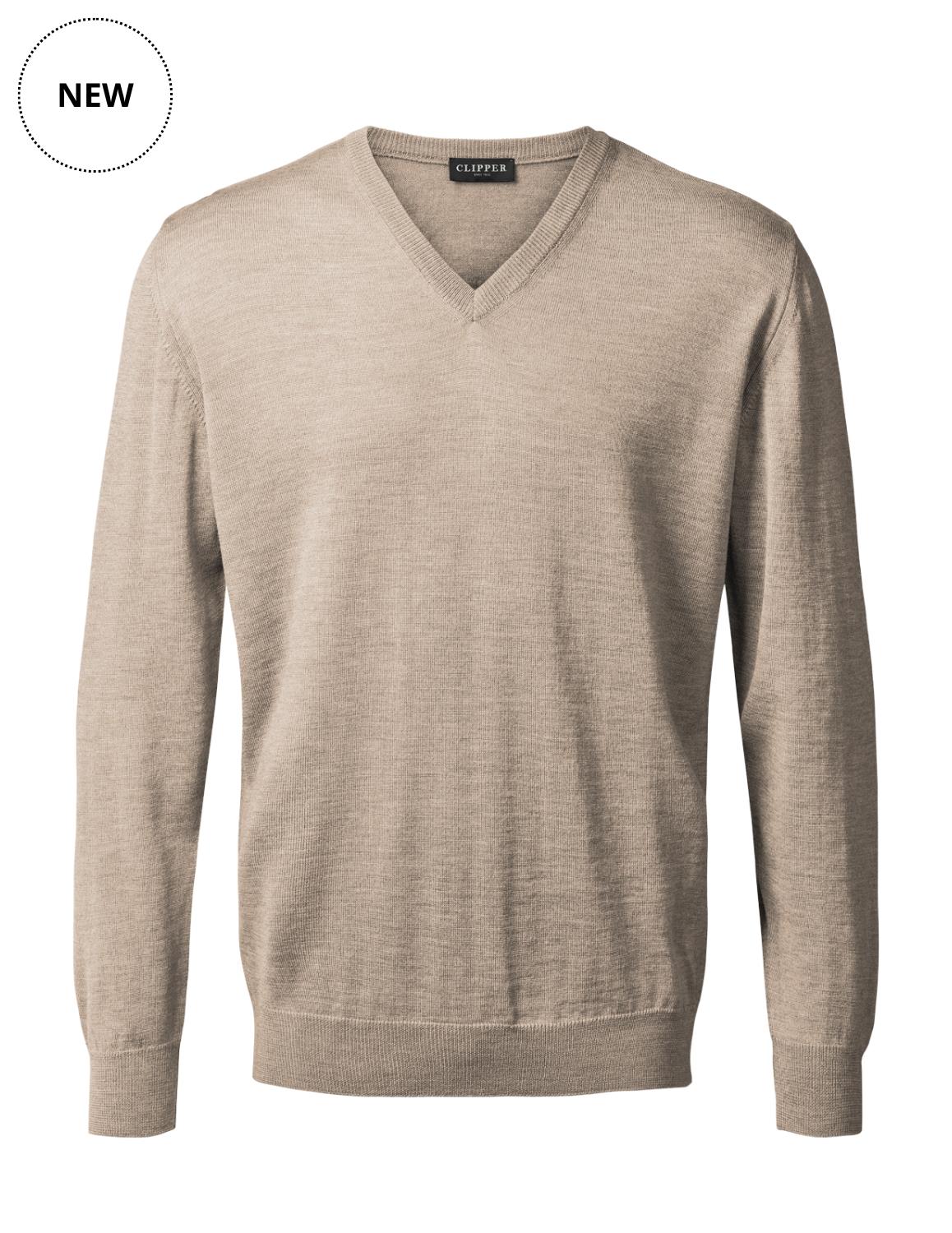 Milan Pullover V Neck Reg.fit Silver Mink