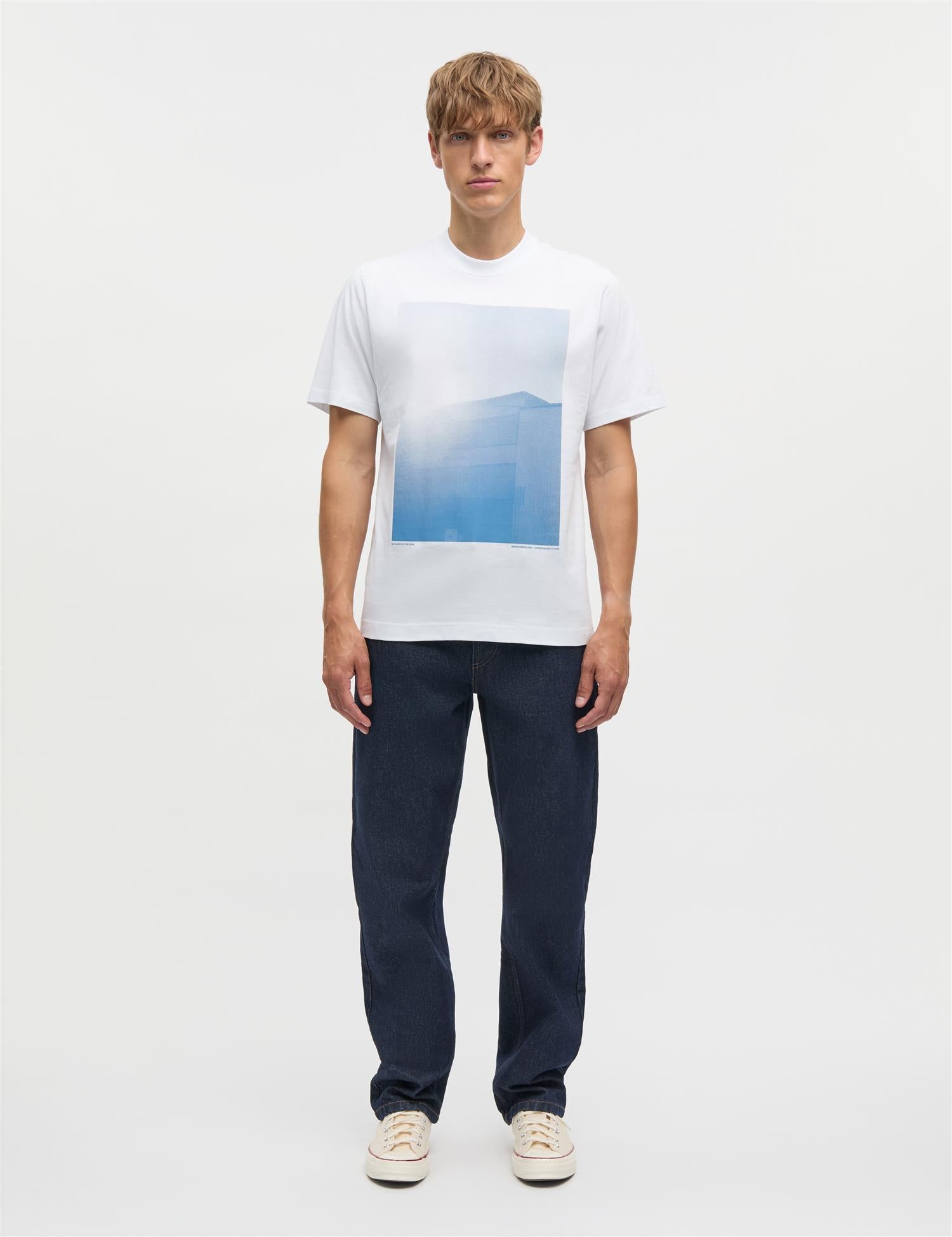 Cotton Jersey Frode Building tee White