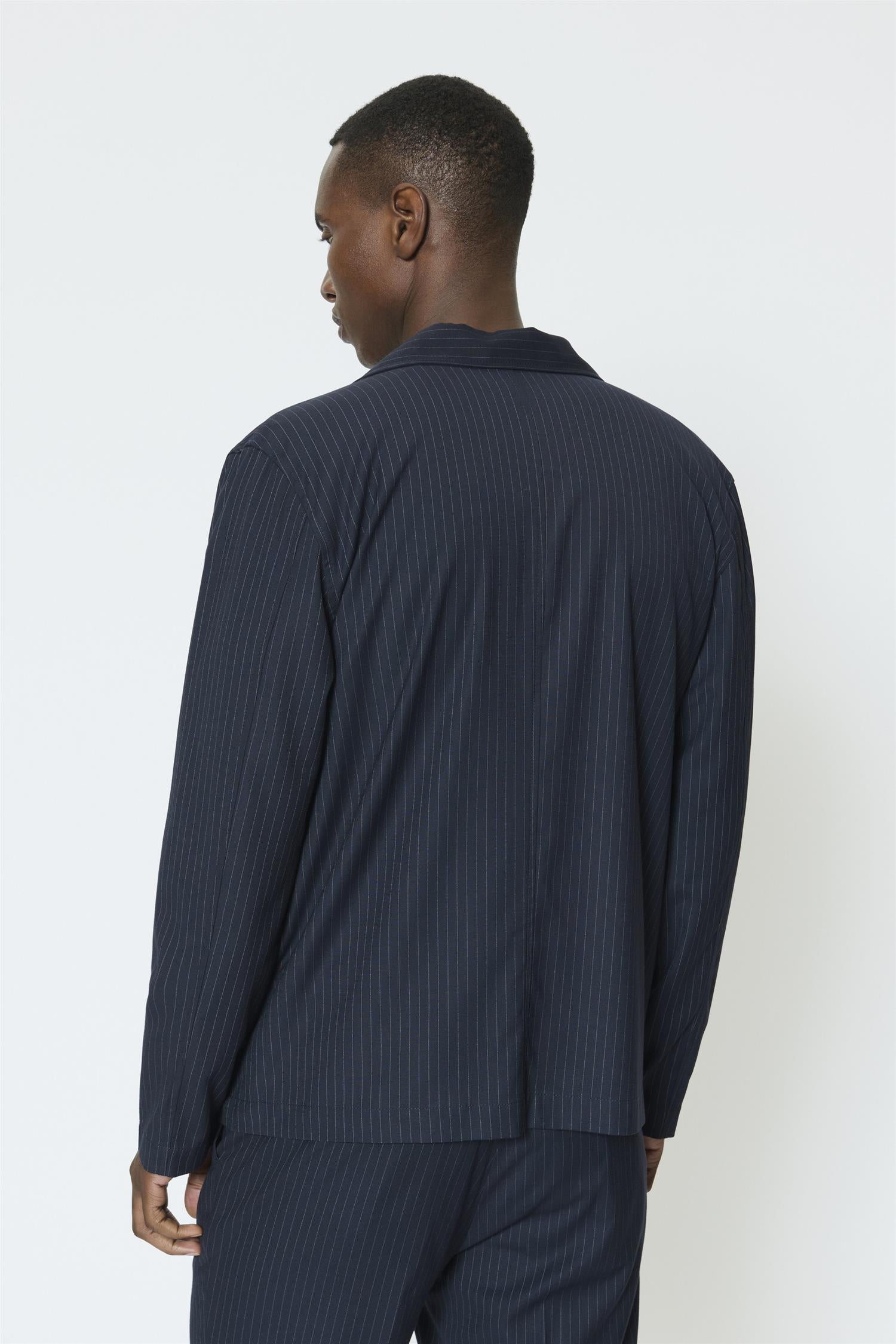 Malanden V Navy Pinstripe