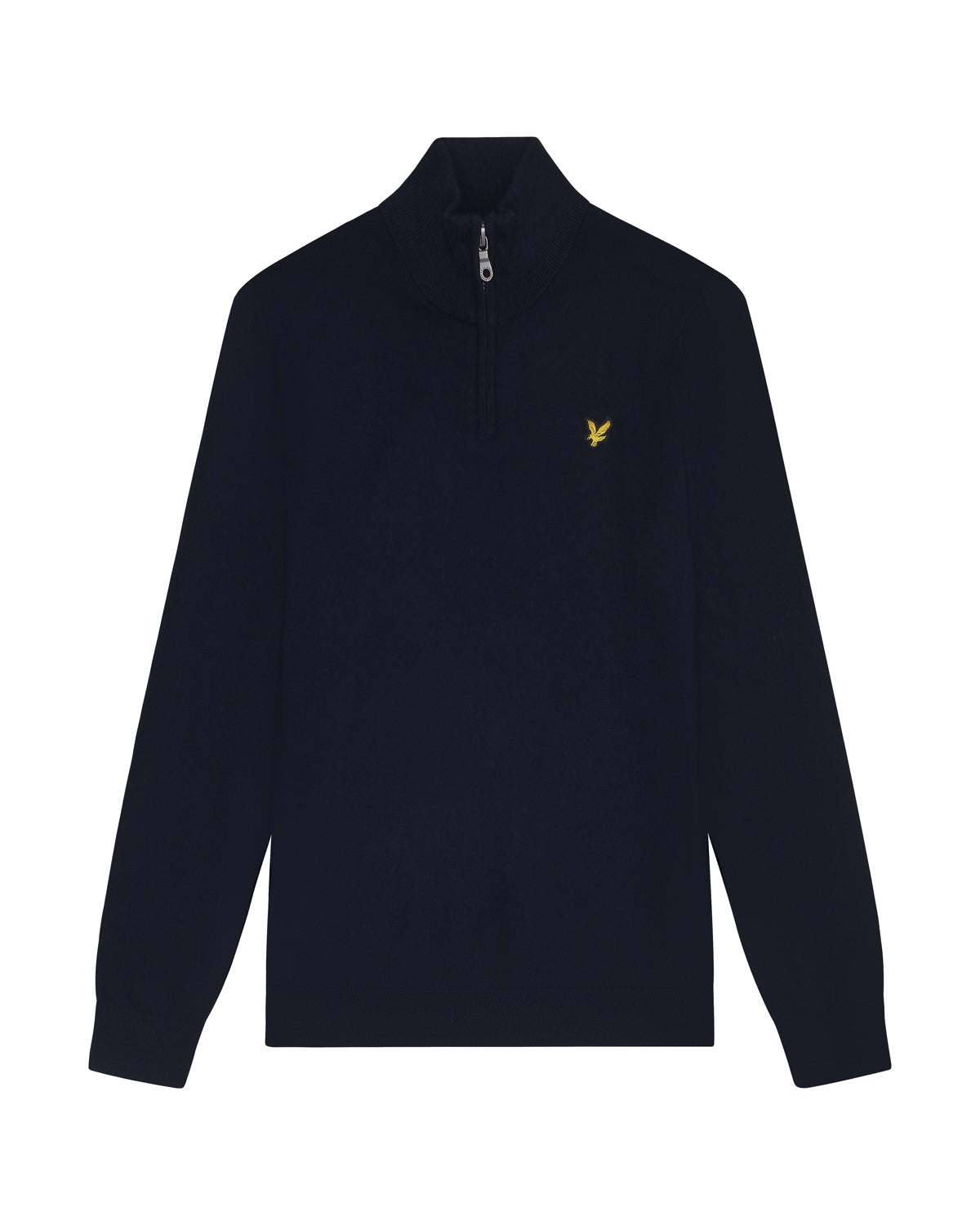 Cotton Merino Quarter Zip Jumper Dark Navy