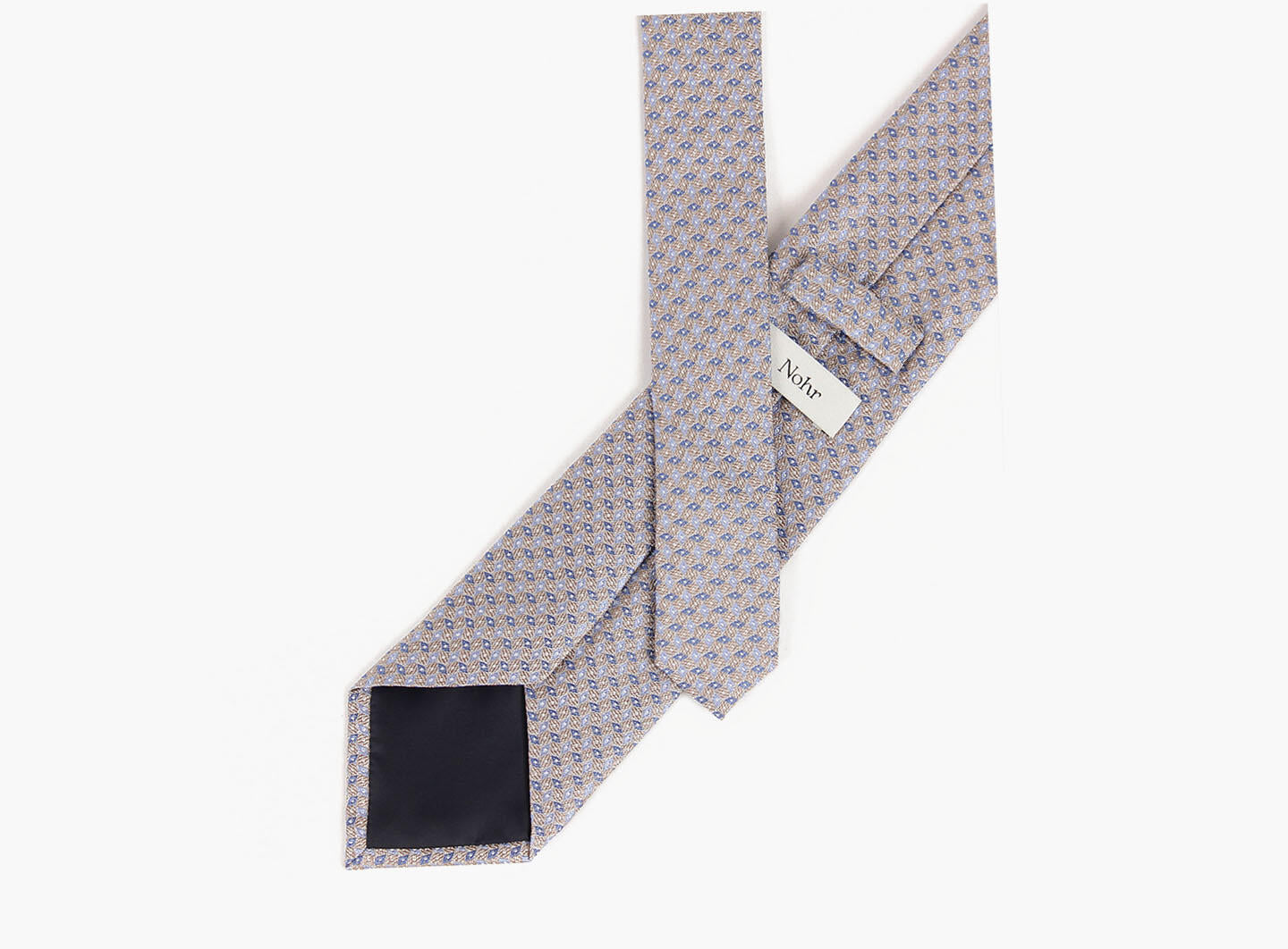 NOHR SilkeSlips Jason beige blå møn. Beige