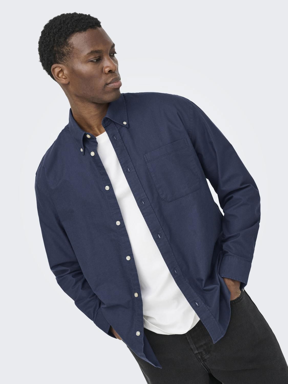 Onsoxford Ls Shirt Frml Noos Blue Nights