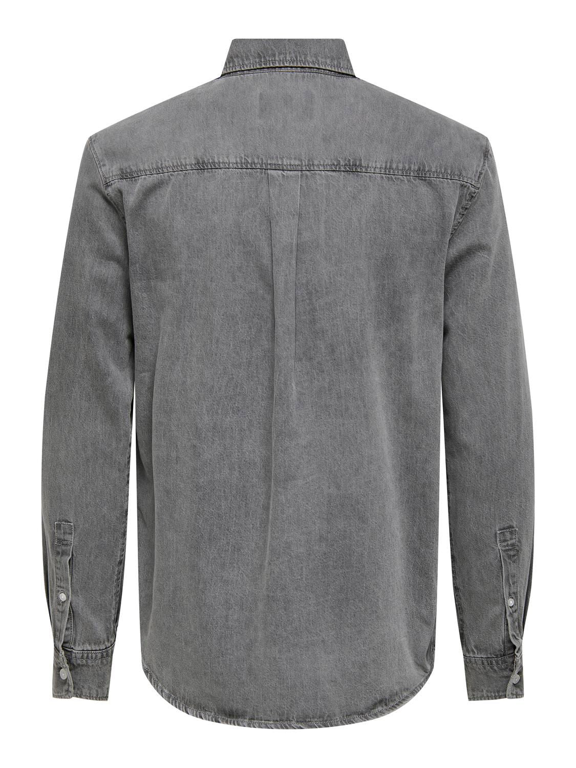 Onsorson Regular Yfm Dnm Shirt Noos Light Grey Denim