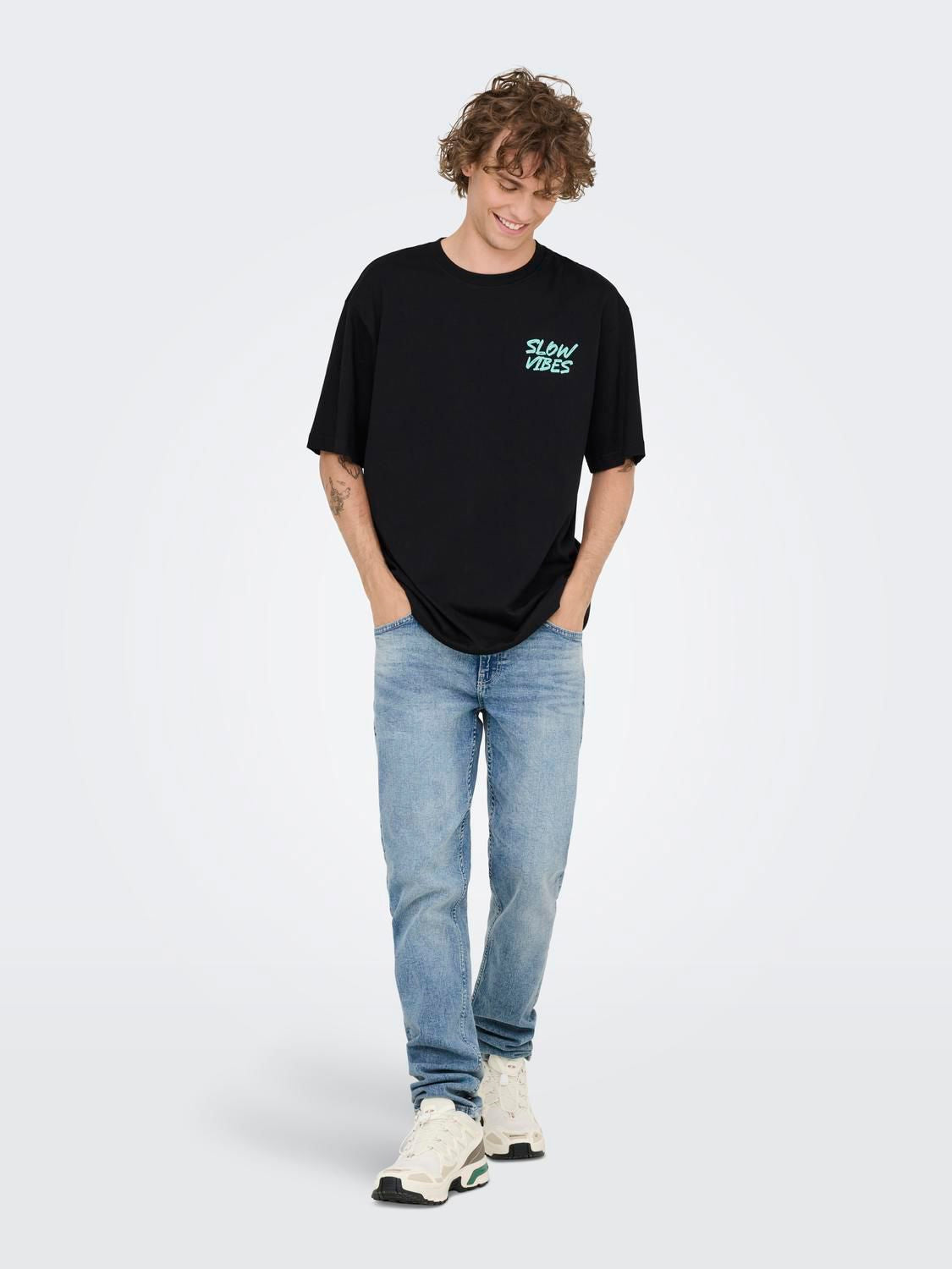 Onsfrank Rlx Ss Tee Noos Black Slow Vibes