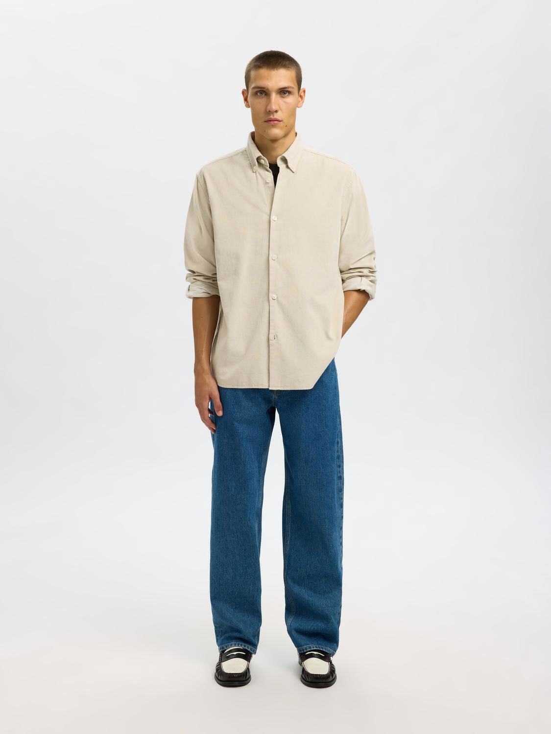 Slmregcole Danni Cord Bd Ls Shirt Noos Moonstruck