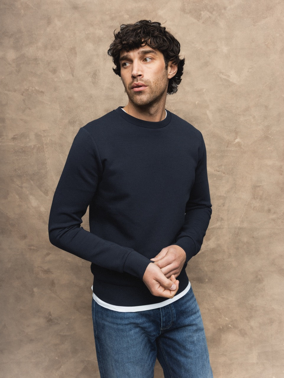 Mmgabel Crew Neck Sweat Salute Navy