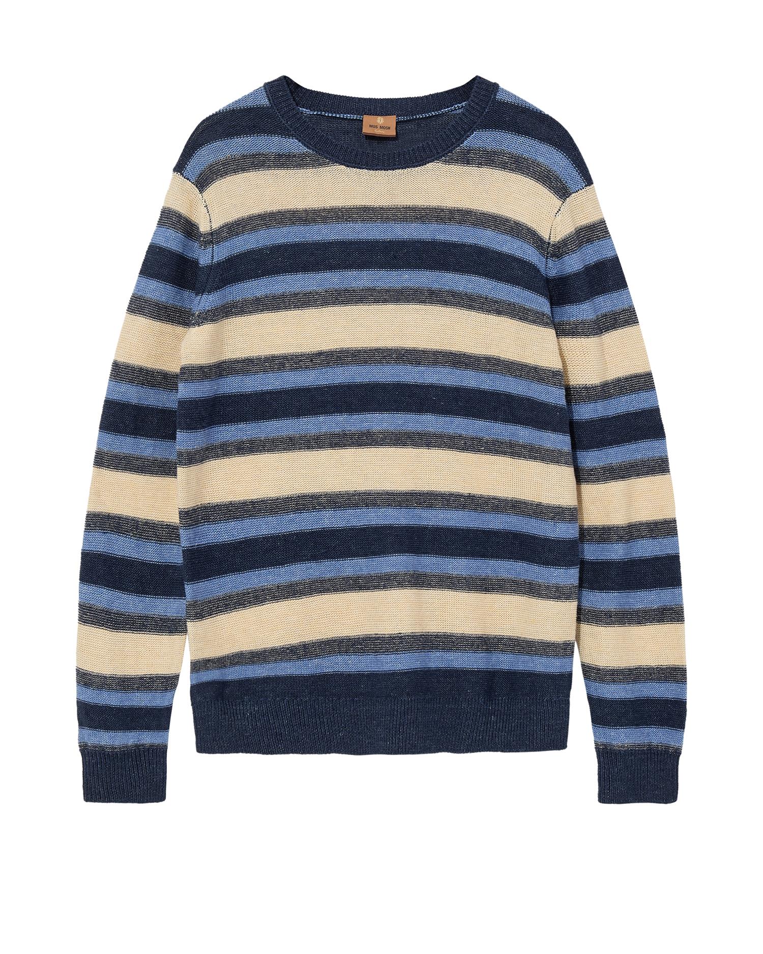 Mmglaporte Linen Crew Neck Knit Navy