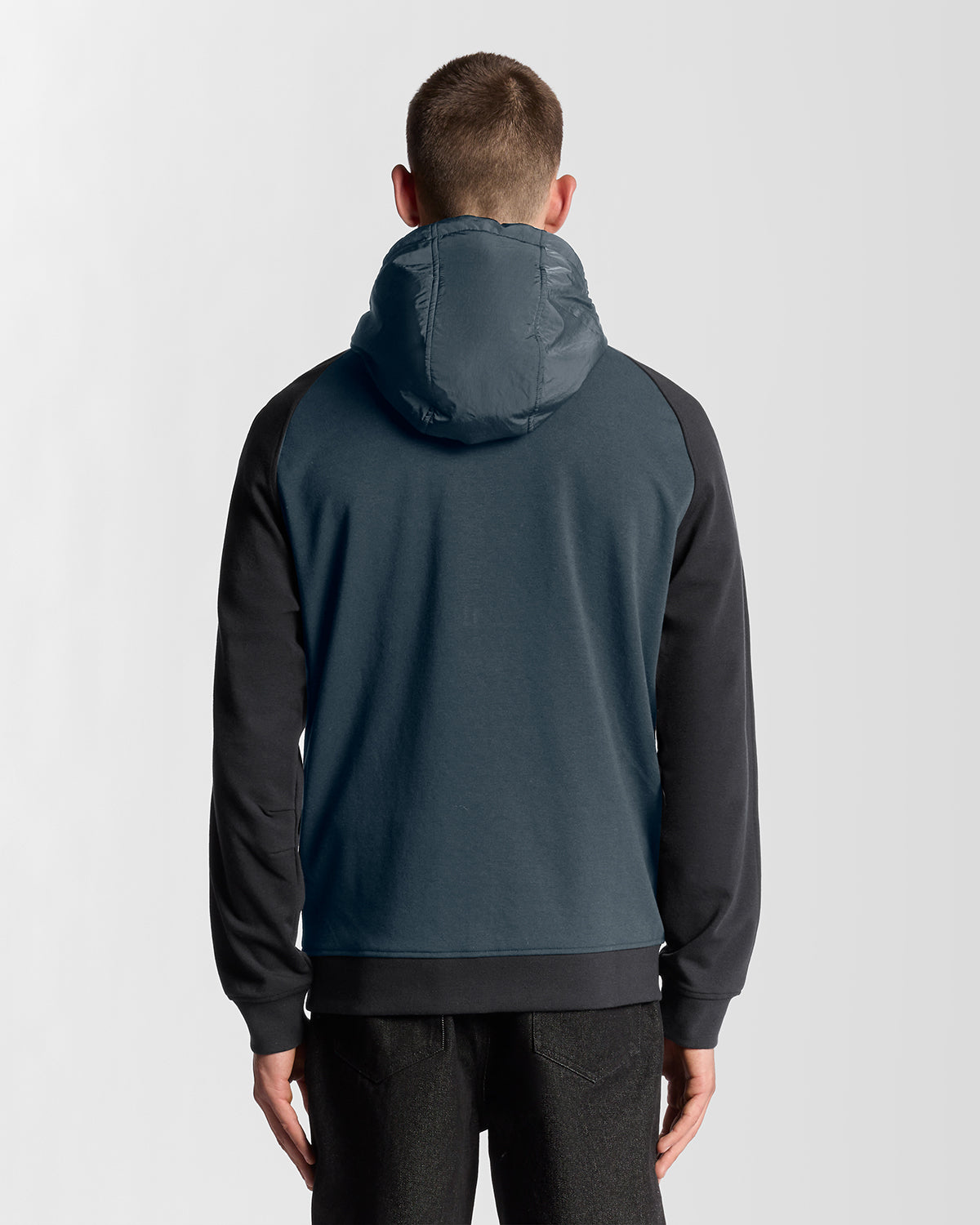 Half Raglan Hybrid Hoodie Dark Navy