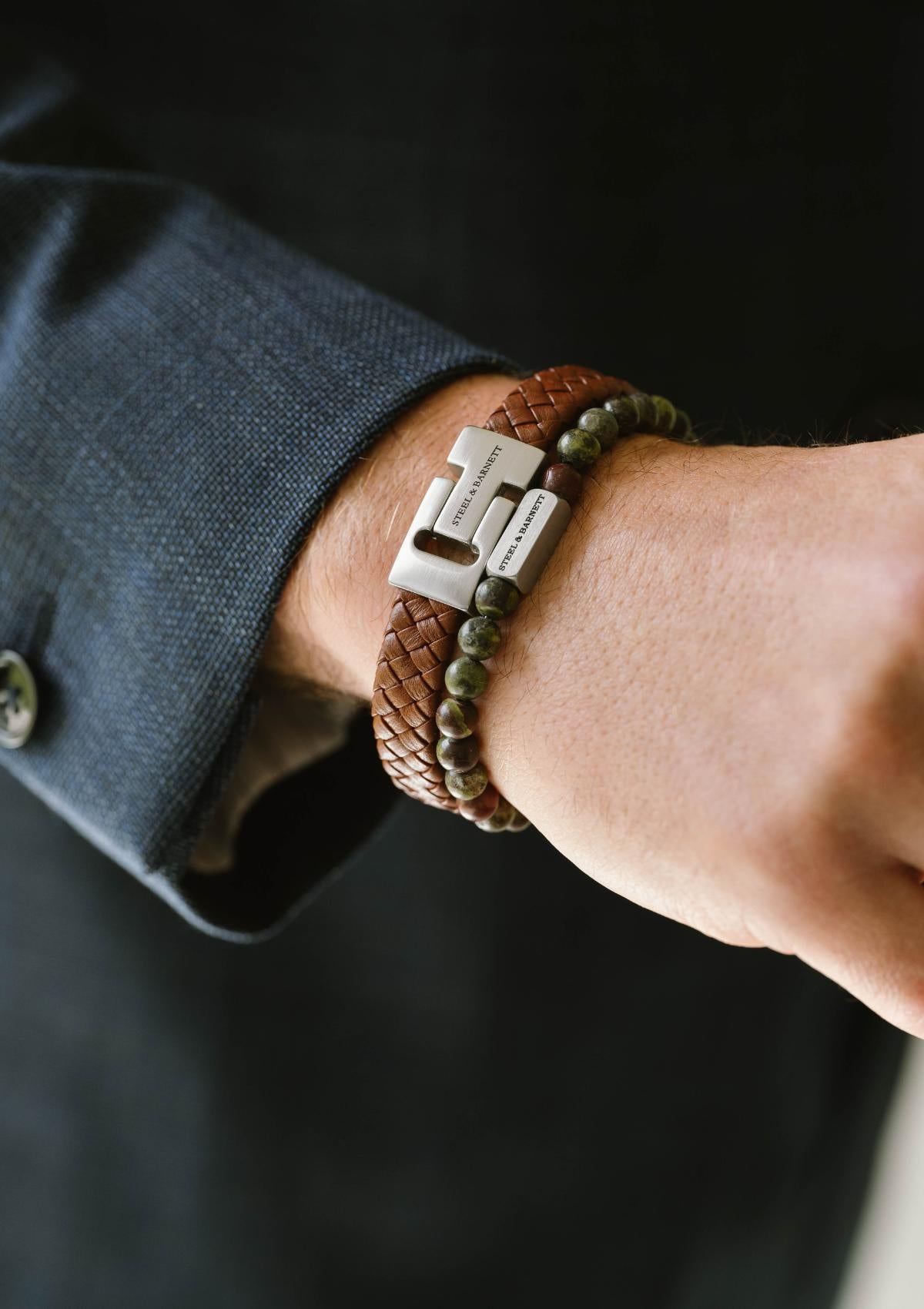 Leather Bracelet Harrison Peanut