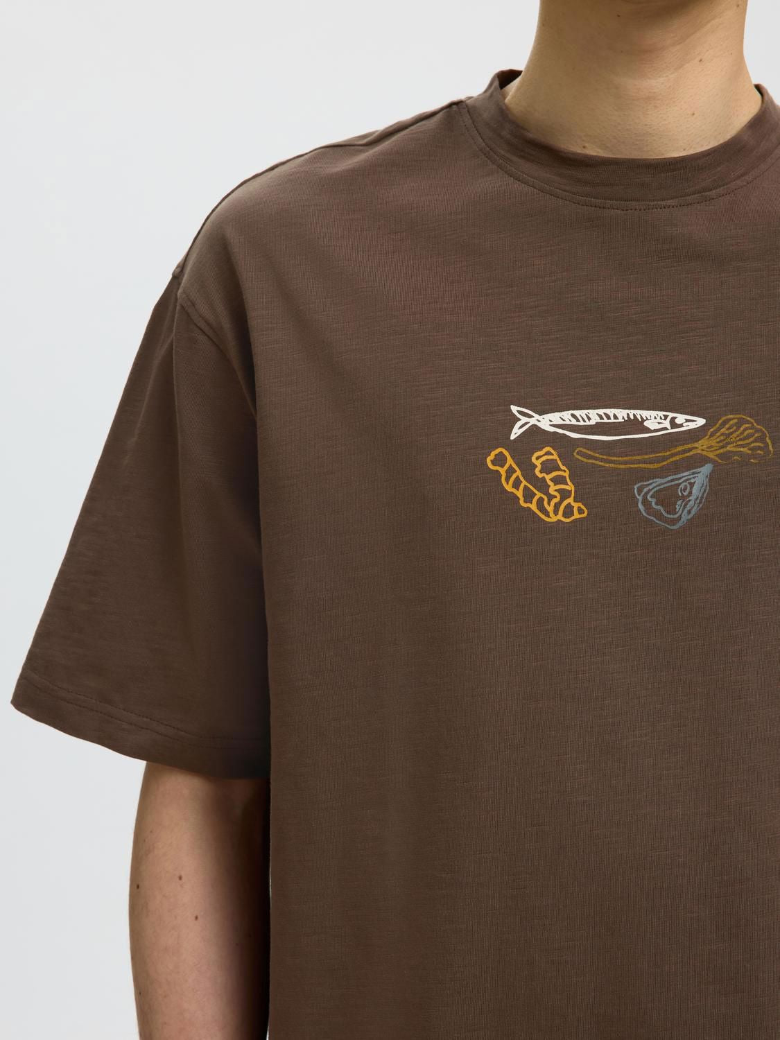 Slmdomestic Relaxdiesel Ss O-Neck Tee Turkish Coffee