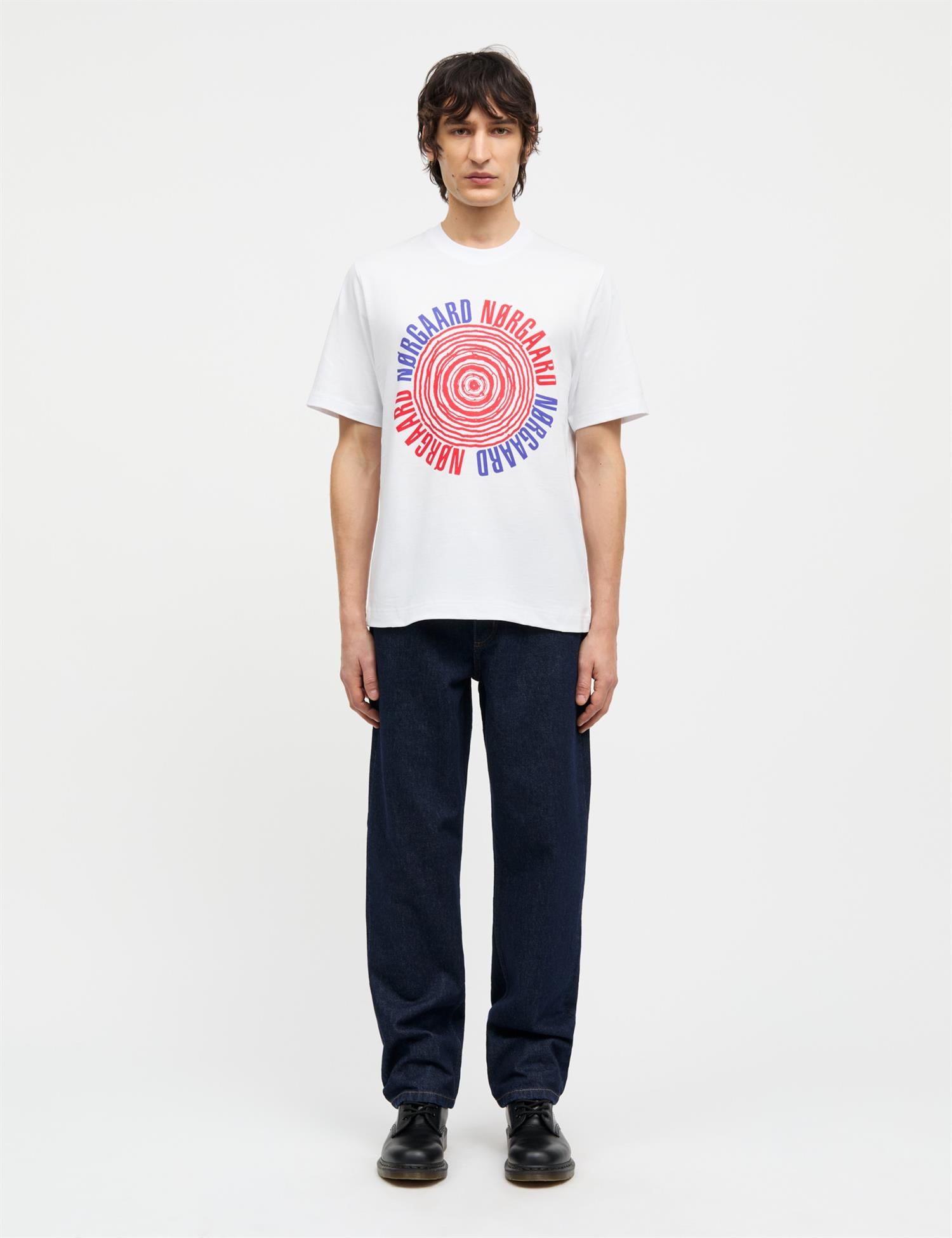 Cotton Jersey Spiral Frode tee FAV White