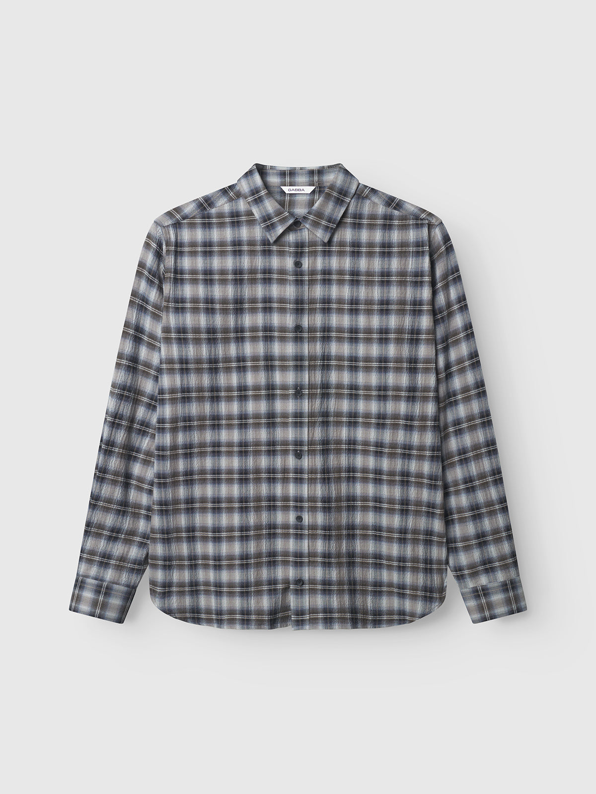 Sven Reg Crepe Ls Blue Check