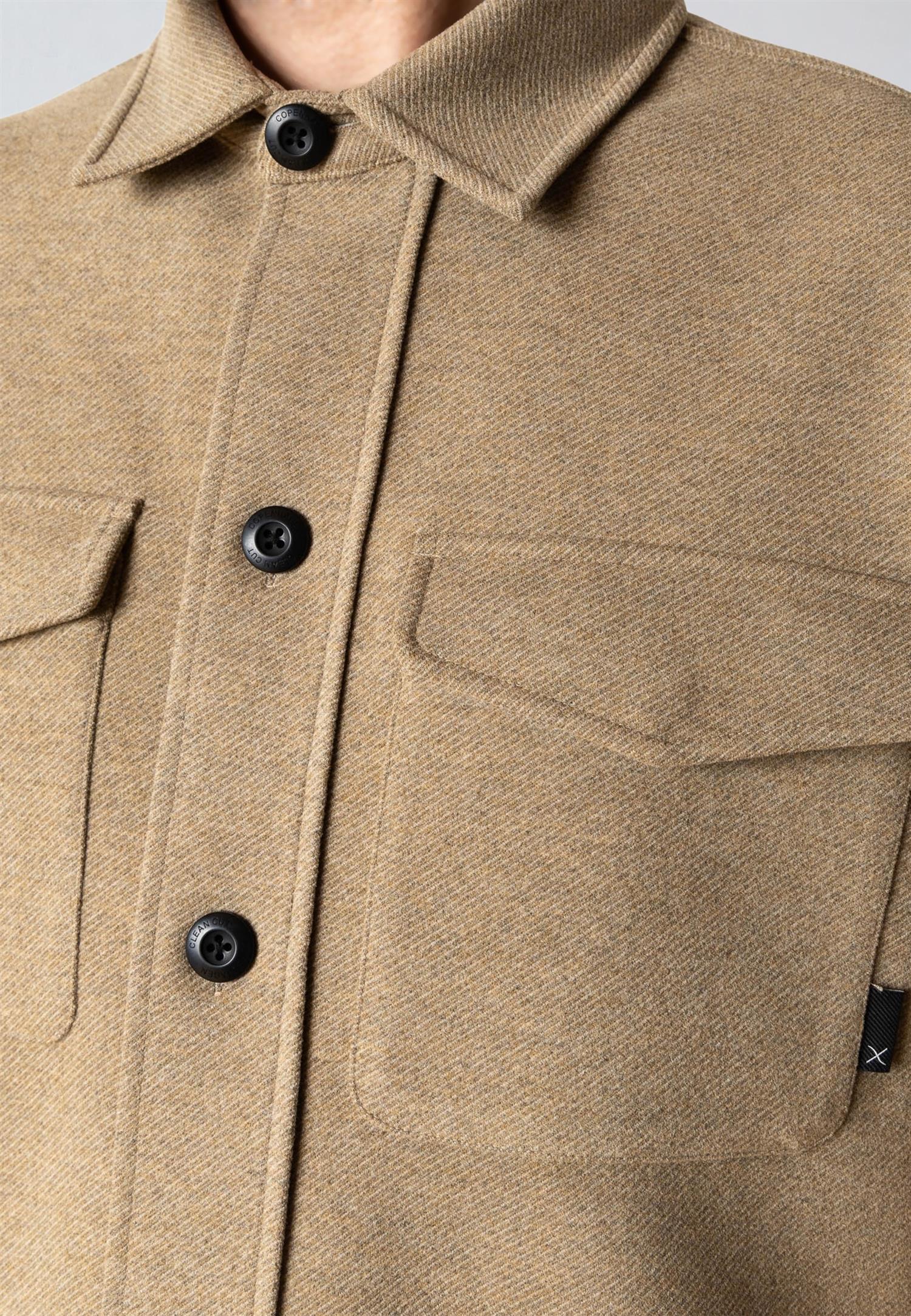 Ayden Overshirt Brindle Beige Melange
