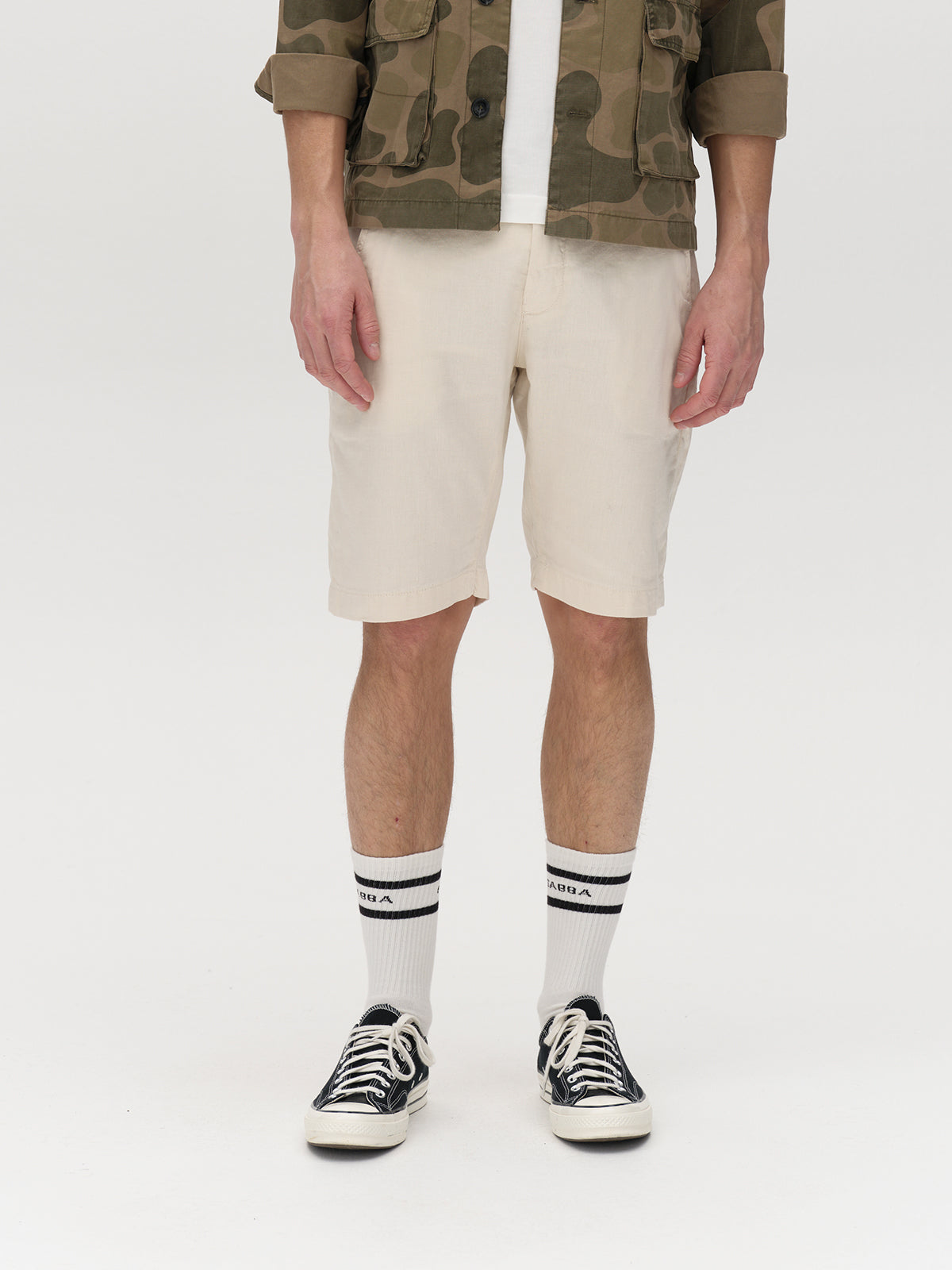 Jet Twill Linen Shorts Birch