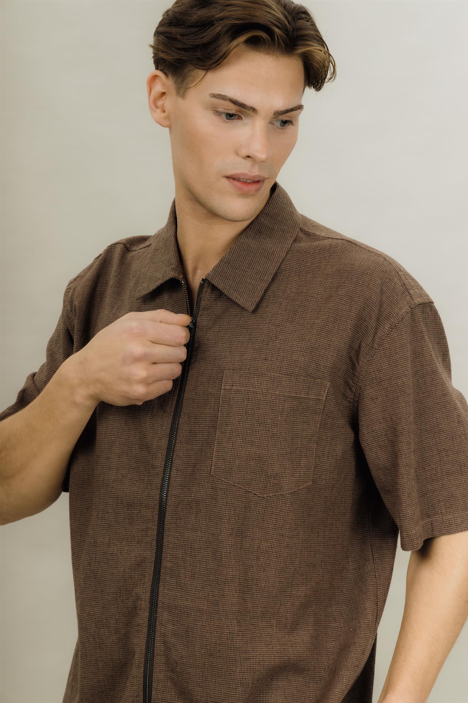 Gregorio Ss Shirt Brown