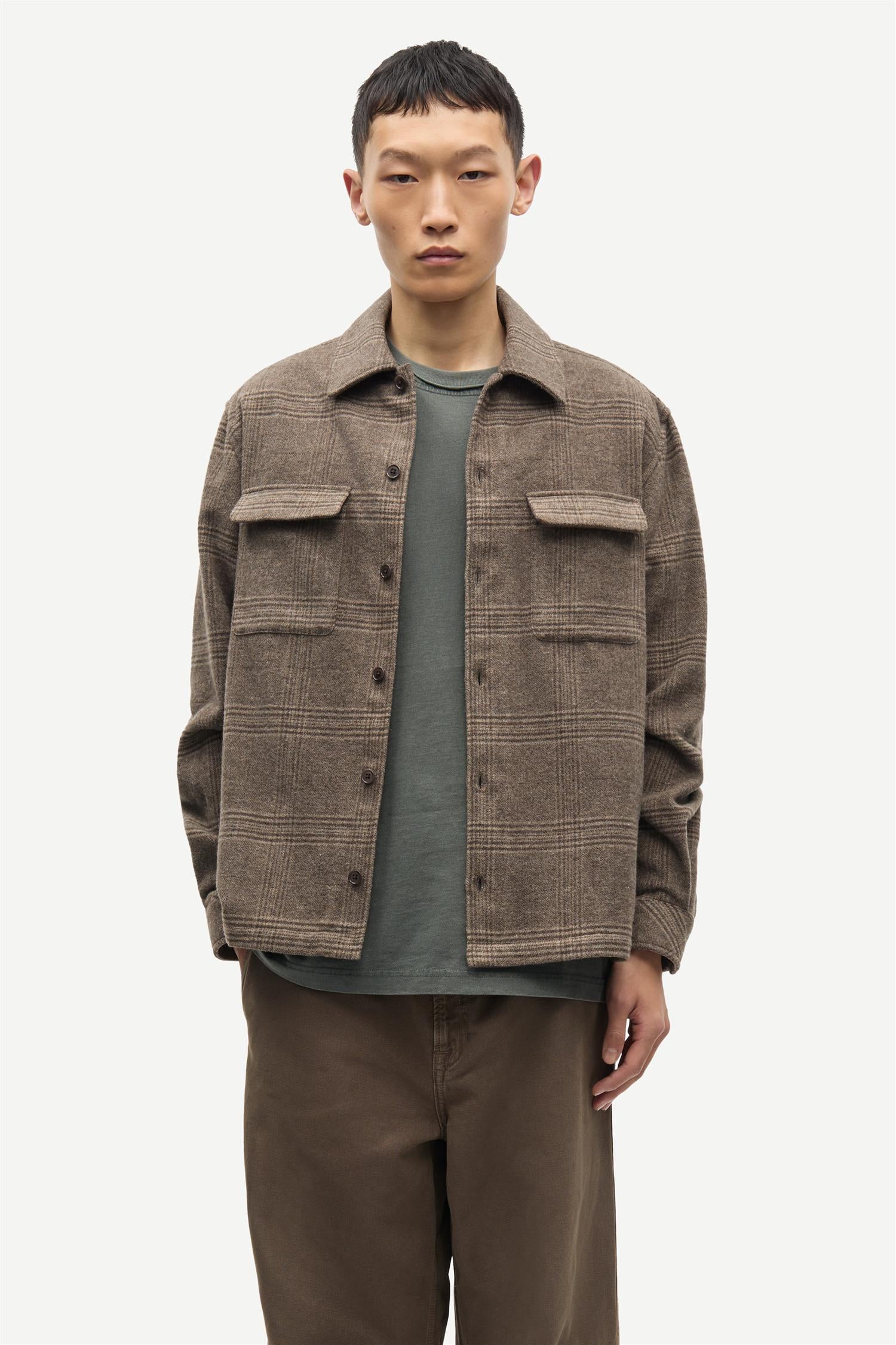 Sacastor X H Overshirt 14089 Black Coffee Ch.