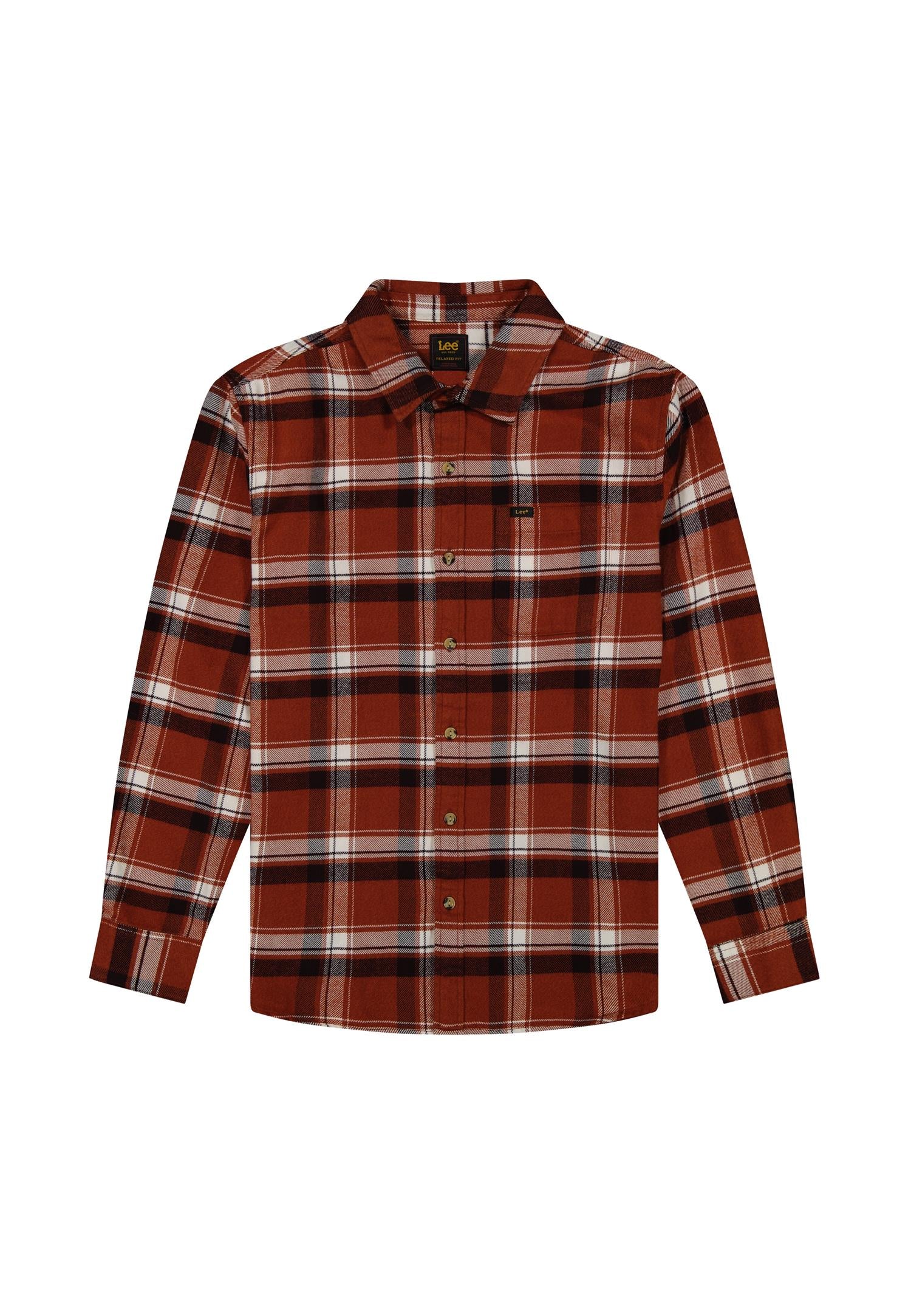 Meercantile shirt rusty clay Brown
