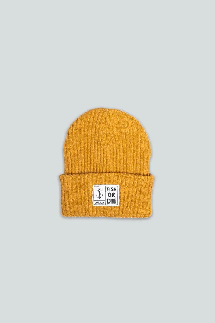 Fish or Die Beanie Yellow