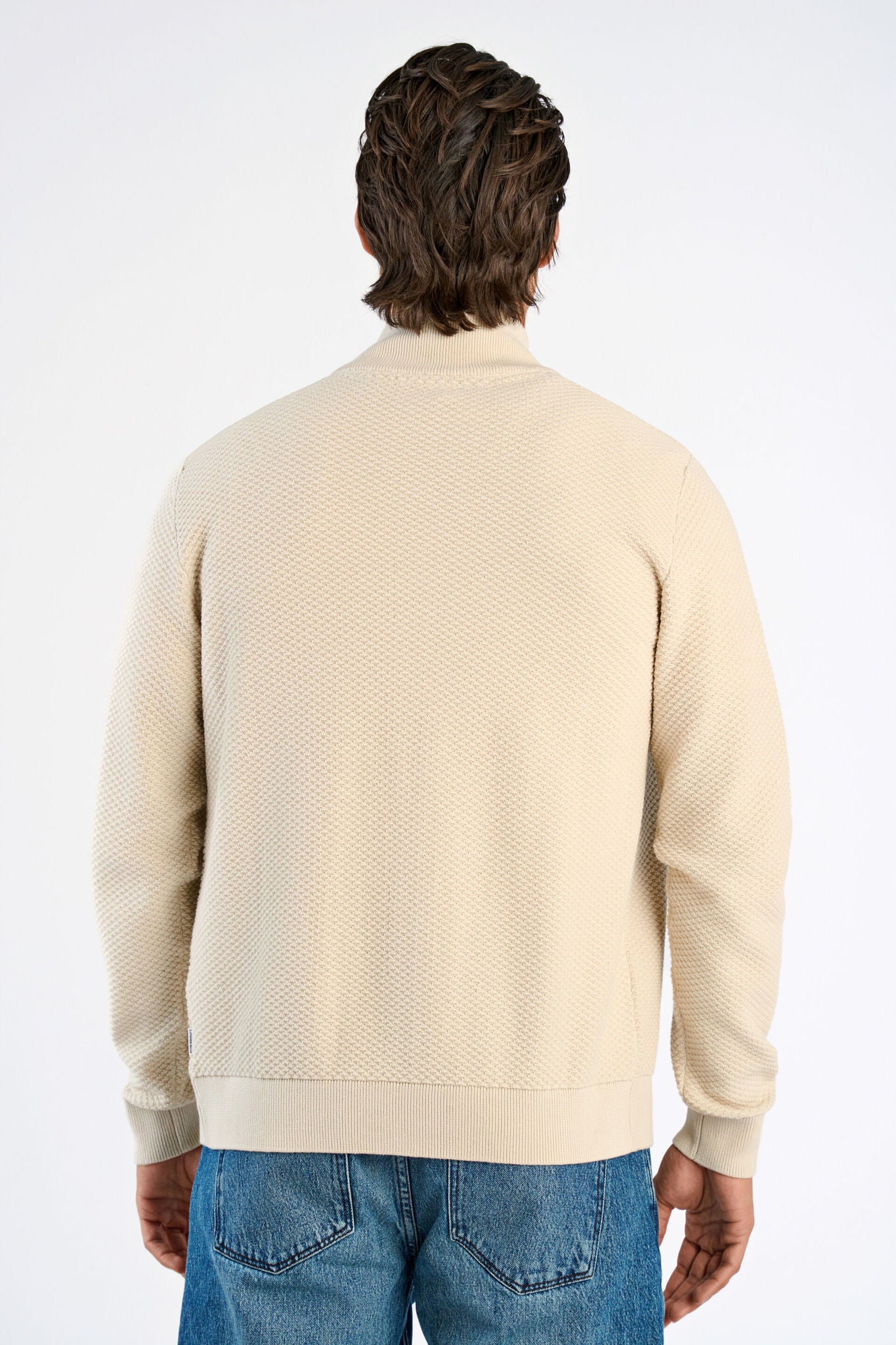 Structure zip cardigan Stone