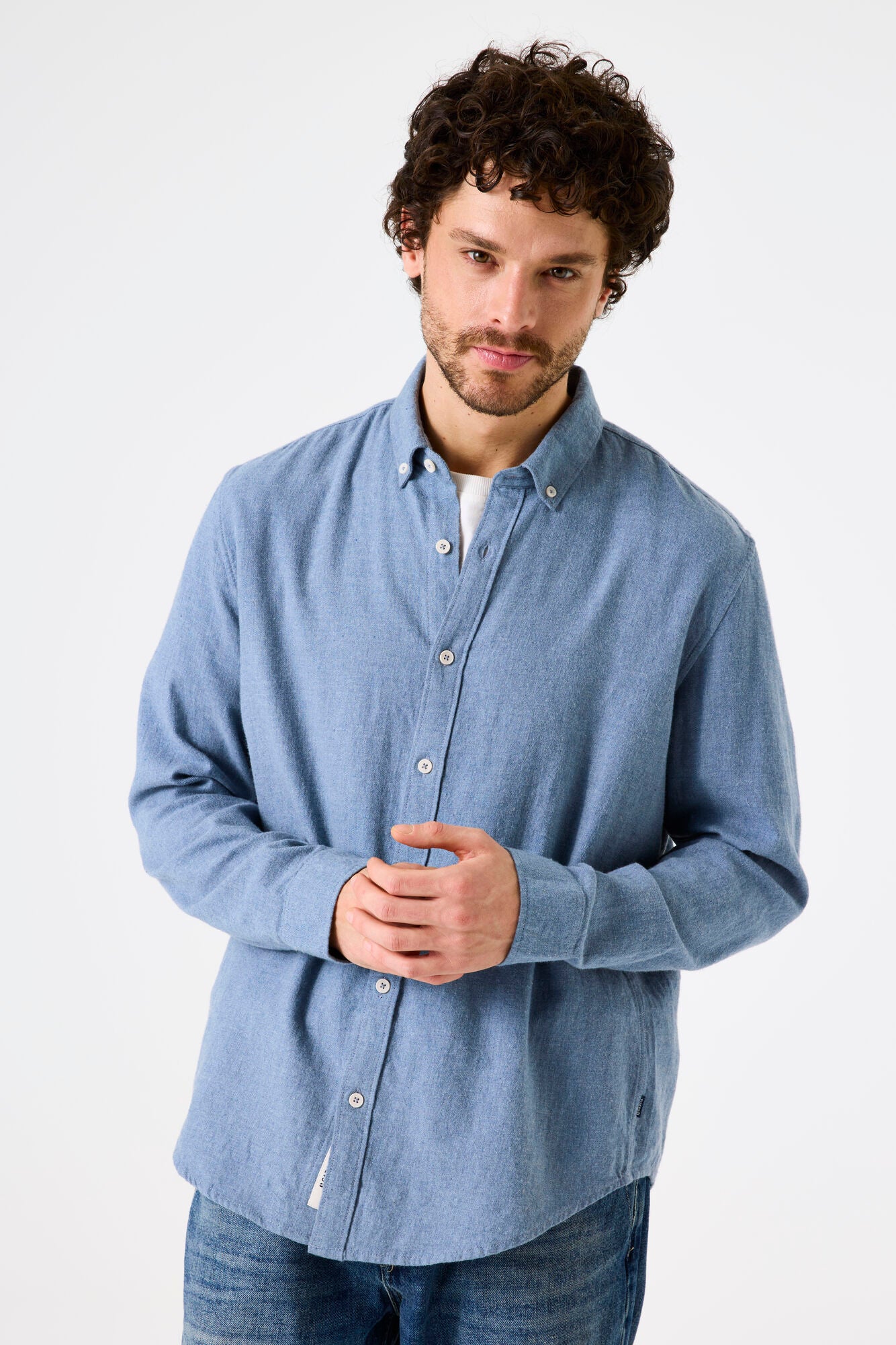 J51082 men´shirt LS Stone Blue