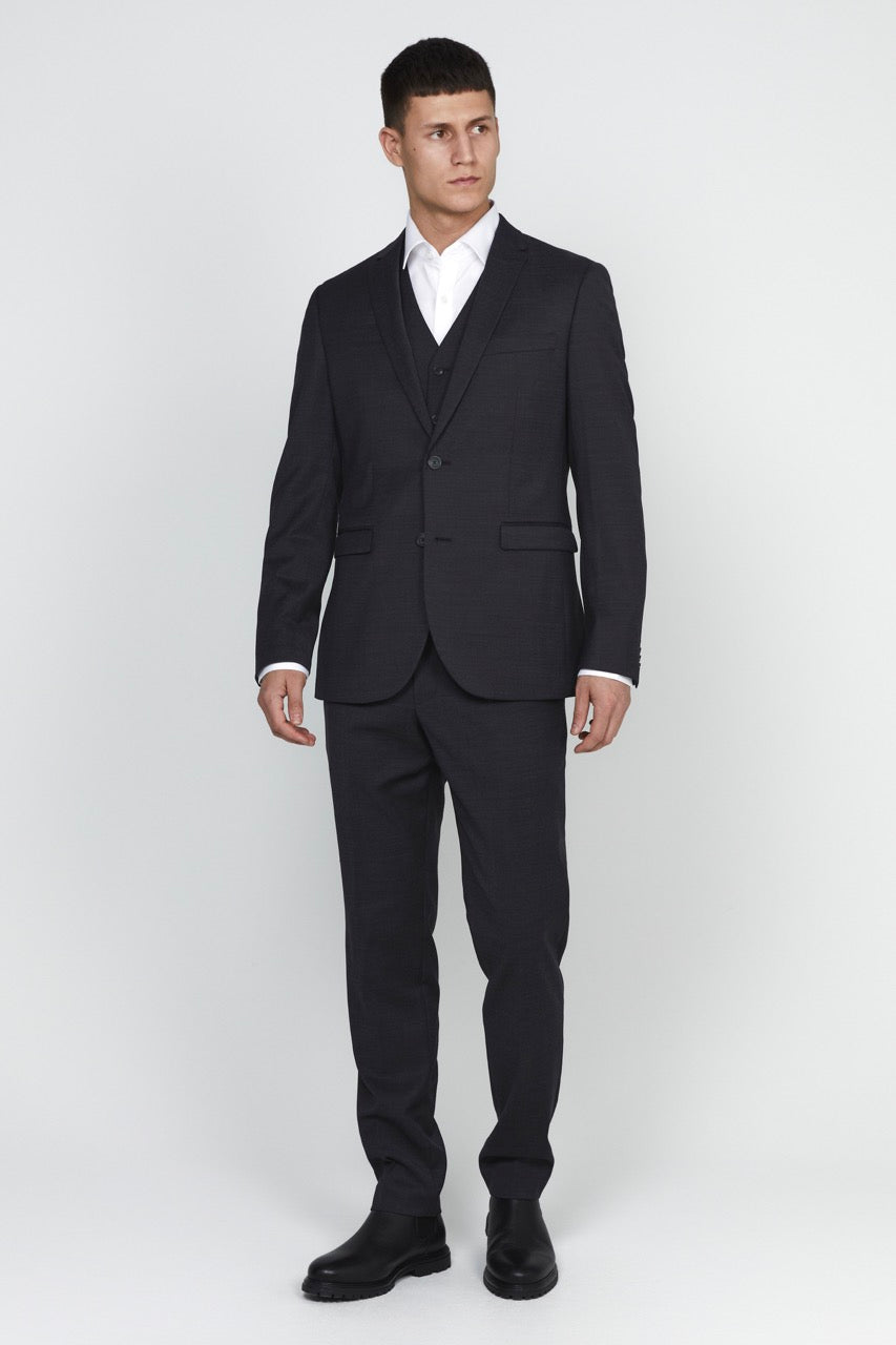 Breck Stretch Suit Vest Forged Iron