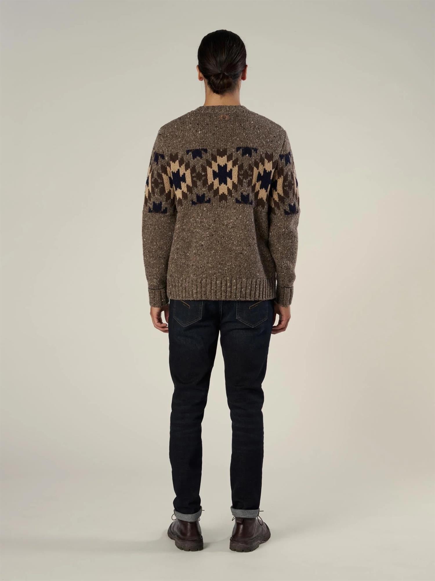 GABARRY KNIT Earth Green Melange