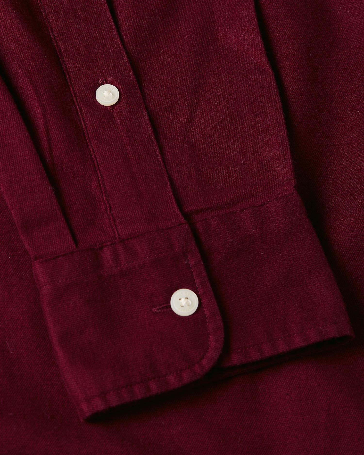 Flex Flannel Solid Rf Shirt Deep Rouge