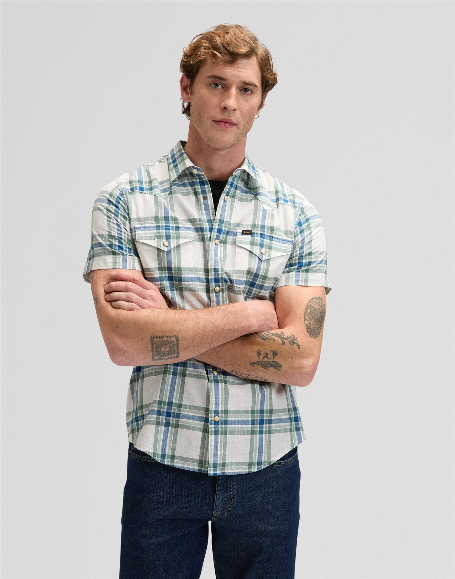 Lee western shirt Hvit