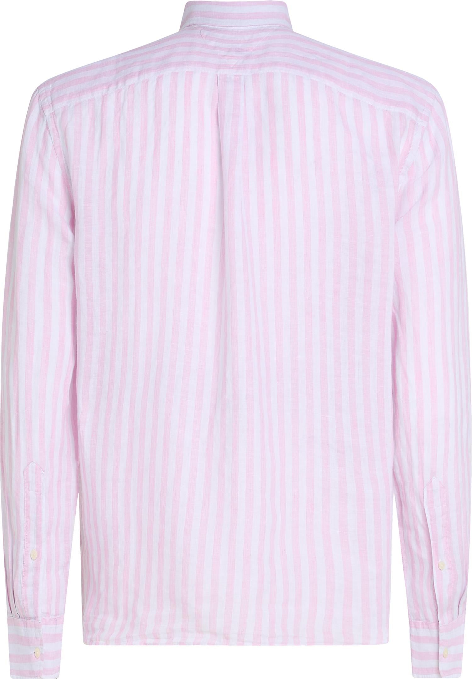LINEN ESSENTIAL STRIPE RF SHIRT Classic Pink / Stripe