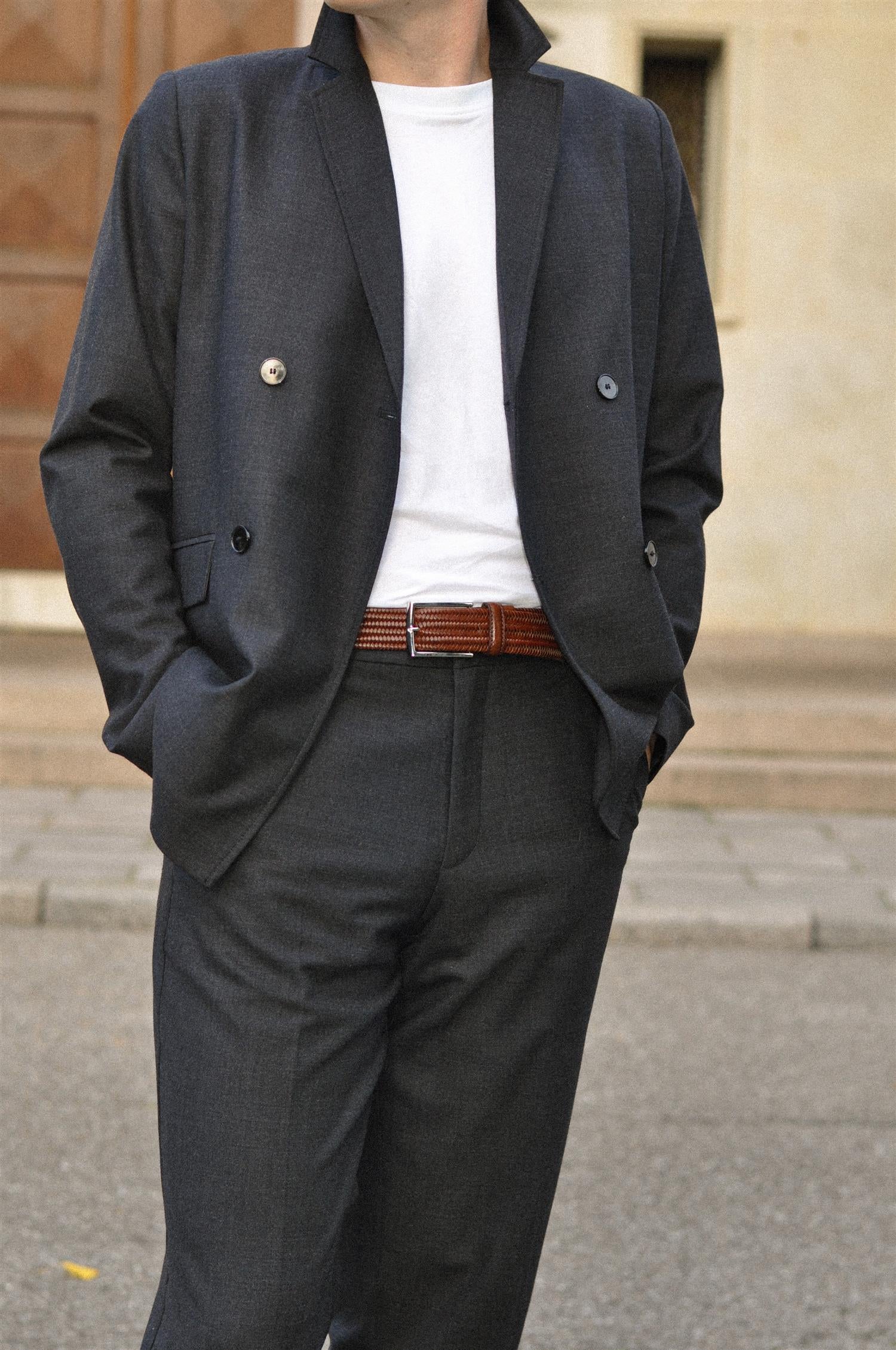 Leather belt Brown