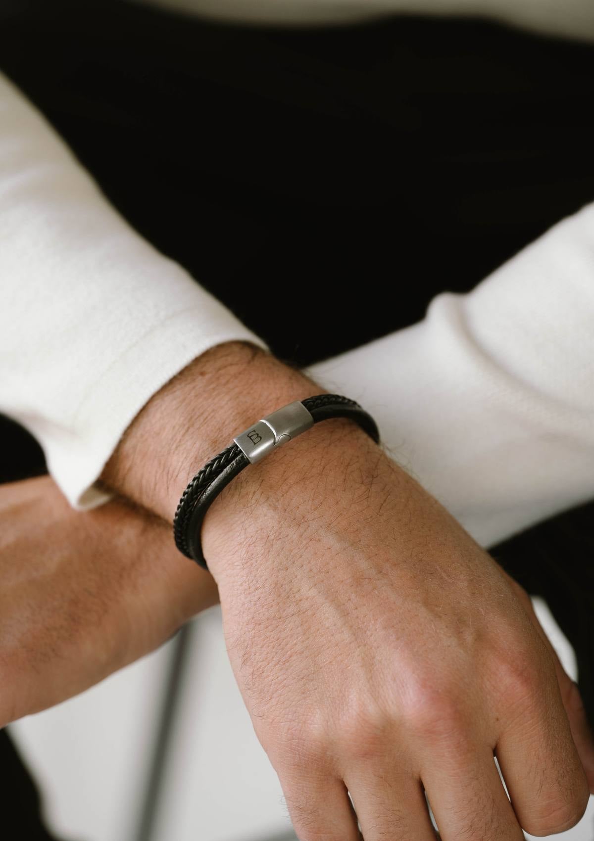 Leather Bracelet Denby Black