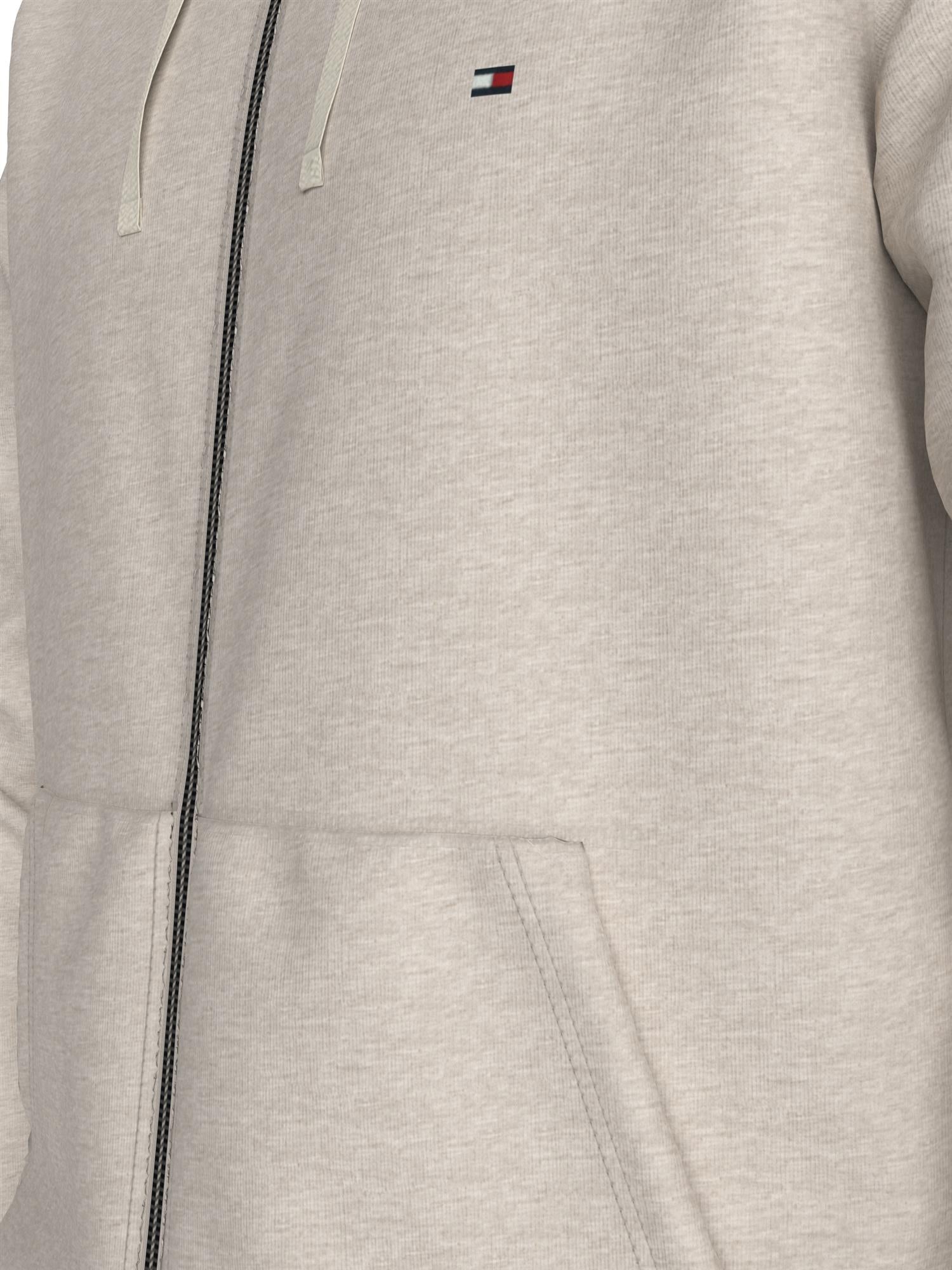 ESSENTIAL FLEECE ZIP THROUGH Heathered Oatmilk