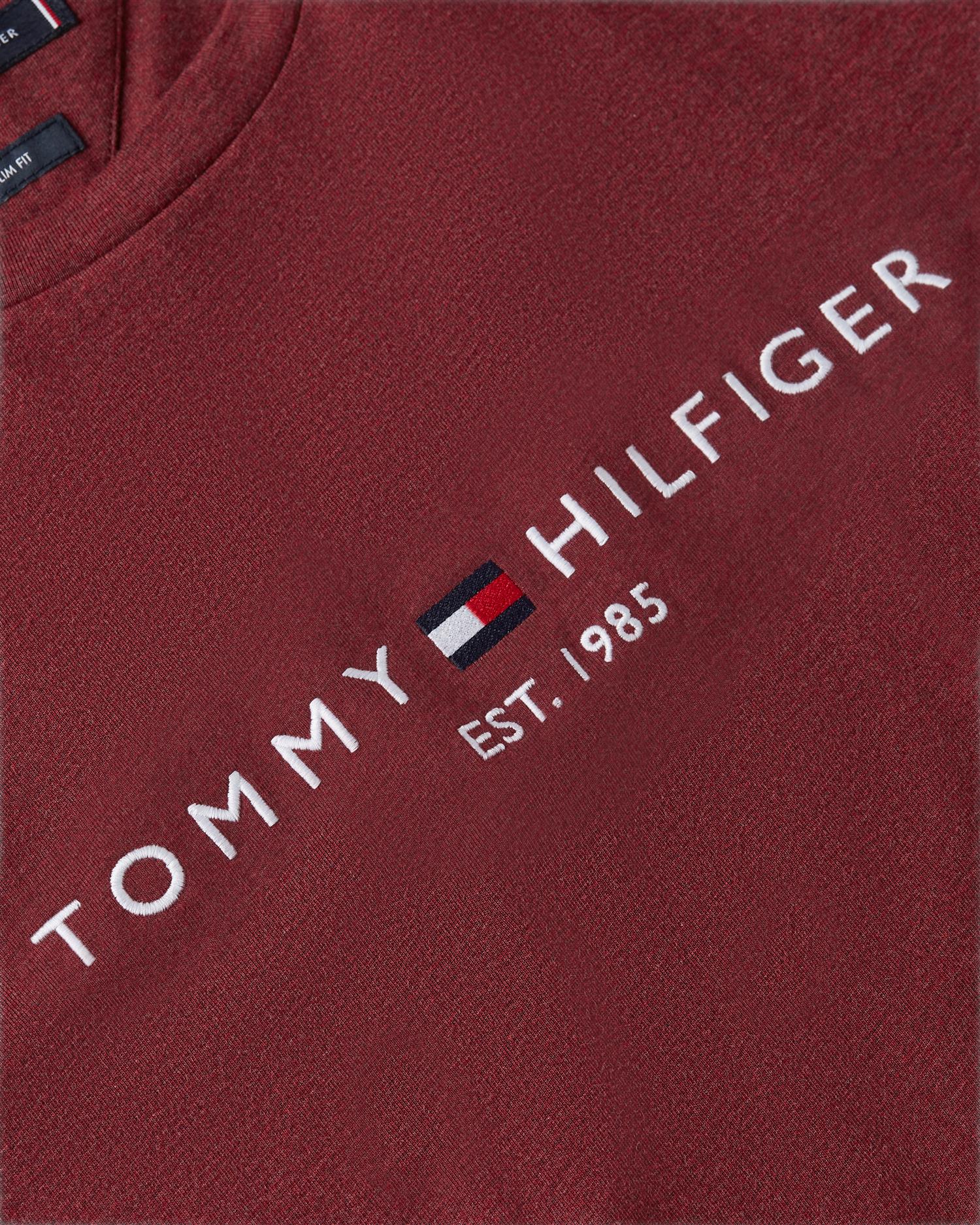 TOMMY LOGO TEE Deep Rouge Heather